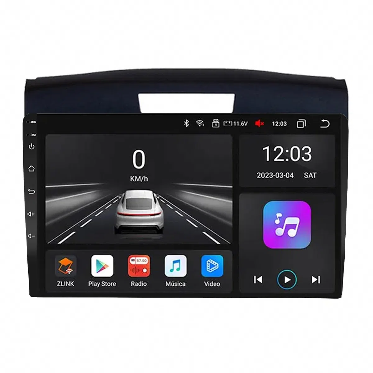 Radio Macchina Touch Screen per Honda CRV 2011-2015 Wireless Carplay Android Auto Stereo Auto Bluetooth Ips con Pantalla Táctil con Gps, 8 Nucleo 4G+64G