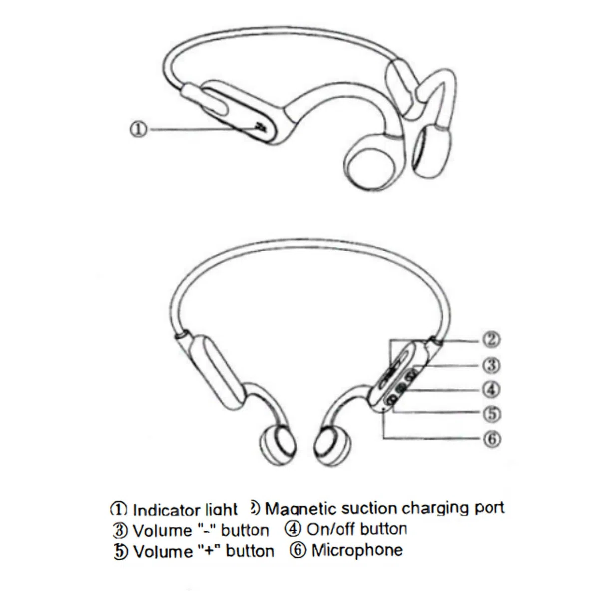 Naroote Cuffie a Conduzione Ossea, Cuffie Bluetooth 5.4 con Archetto da Collo, a Orecchio Aperto con Microfono e Stereo HD, IPX8 per Corsa, Allenamento, Sport, Palestra, Guida Ed Escursionismo