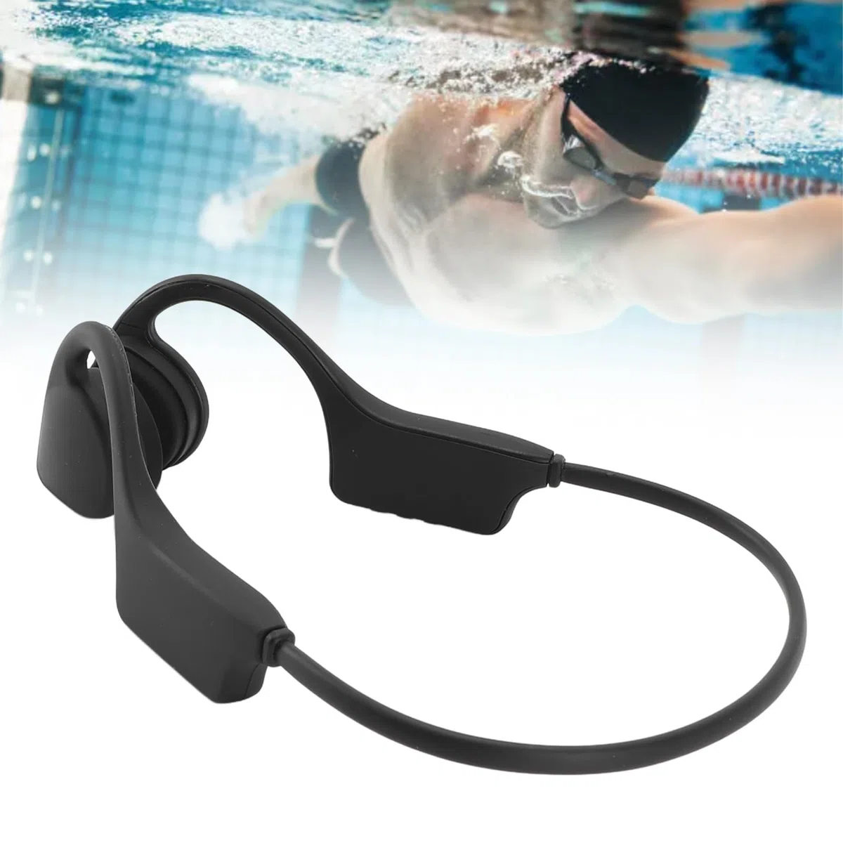 Fdit Cuffia da Nuoto a Conduzione Ossea Auricolare da Palestra Wireless Impermeabile IP68, Adatto per L'insegnamento e le attività Acquatiche (Terza generazione)