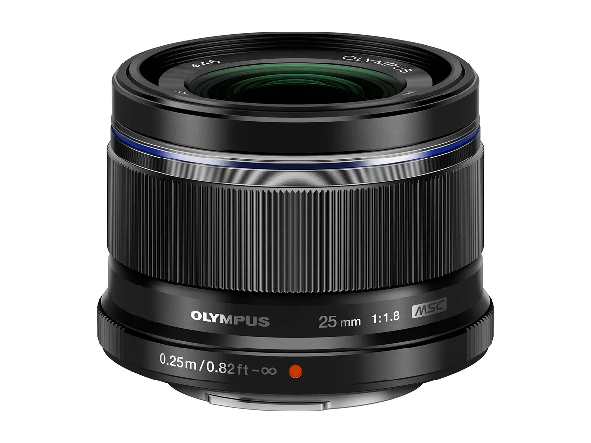 Olympus M.Zuiko Digital Obiettivo 25mm 1:1.8, Micro Quattro Terzi, per Fotocamere OM-D e PEN, Nero