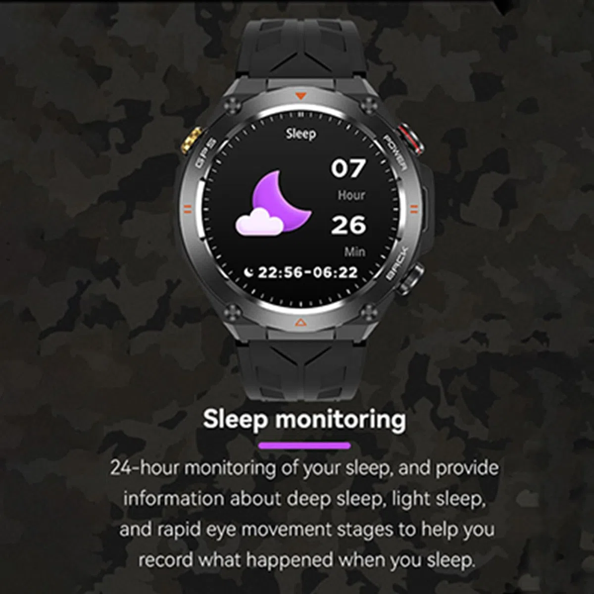 Annadue Smart Watch per Esterni con Bussola GPS Integrata, 100 modalità Sportive, Impermeabile, Schermo IPS da 1,45 Pollici, Batteria a Lunga Durata da 650 MAh (BLACK)