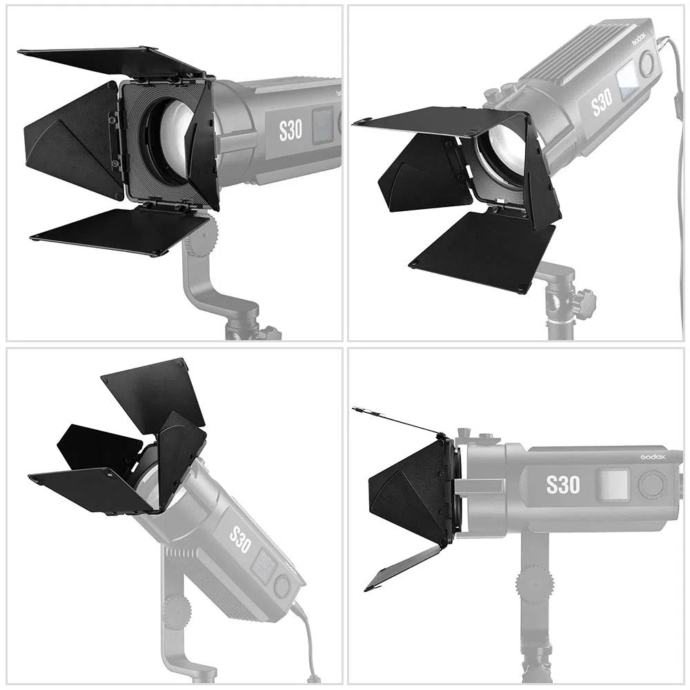 GODOX SA-08 8 foglie Barndoor per S30 Focusing LED Light