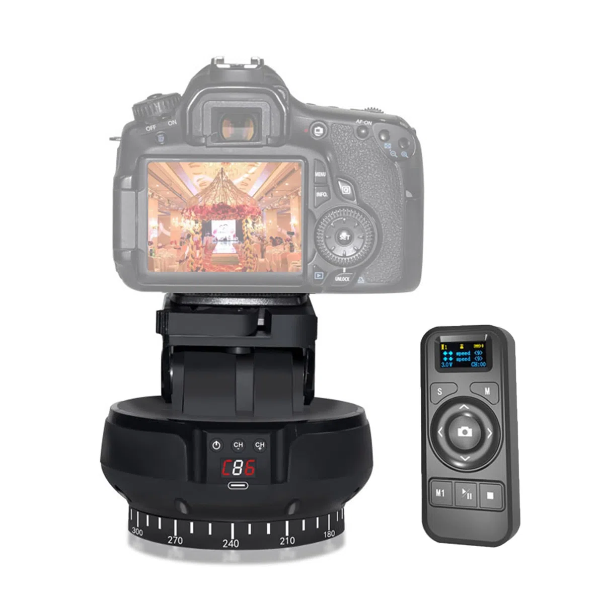 Andoer Testa per Treppiede con Testa a Sfera Panoramica Ruotabile di 360° Testa Fluida per Treppiede per Videocamera Fotocamera DSLR Compatta tabilizzatore Fotocamera Fotografia Professionale