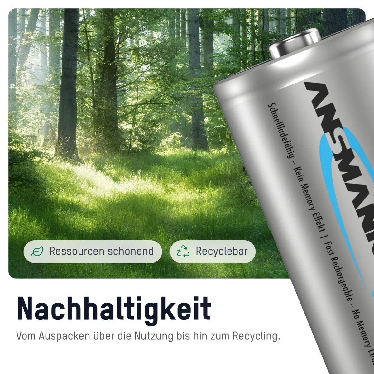 ANSMANN Mono D Akku MaxE Tipo 8500mAh Batteria Ricaricabile ad Alta Capacita 6x Mono D HR20