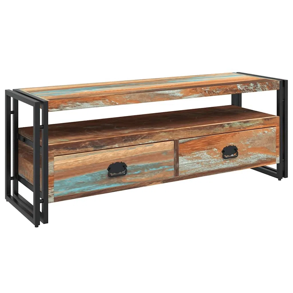 vidaXL Mobile Porta TV Armadietto Stile Rustico in Legno Massello Anticato