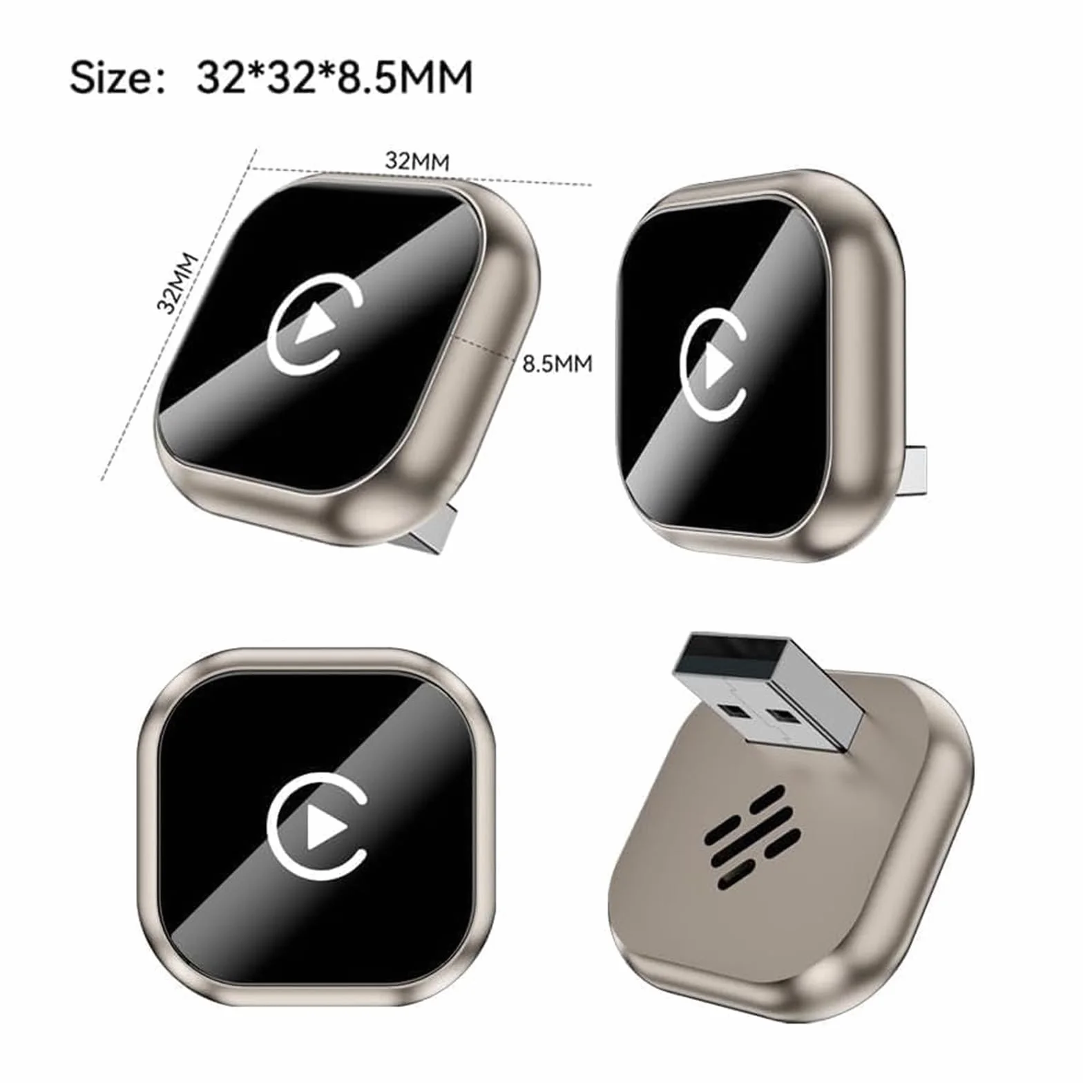 Wireless Carplay per Leapmotor T03 2024 2025 2026, Adattatore Auto Adapter Connessione Stabile Senza Ritard Plug Play Auto Accessori,A/Black