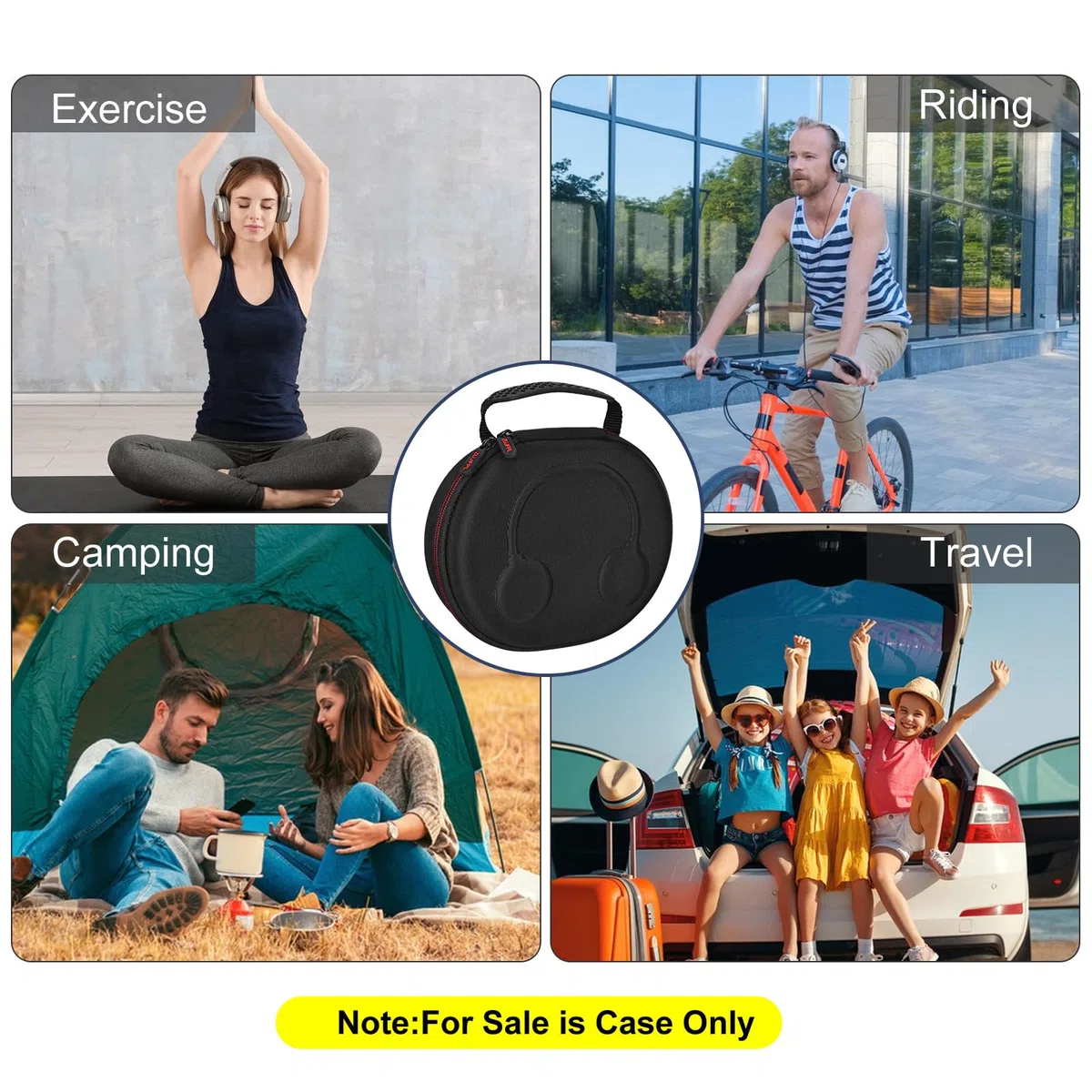 Custodia per cuffie, custodia rigida in EVA per cuffie wireless Bluetooth JBL Live 400BT/460NC e JBL Tune 500BT/510BT/660NC/600 BTNC/570BT (grigio)