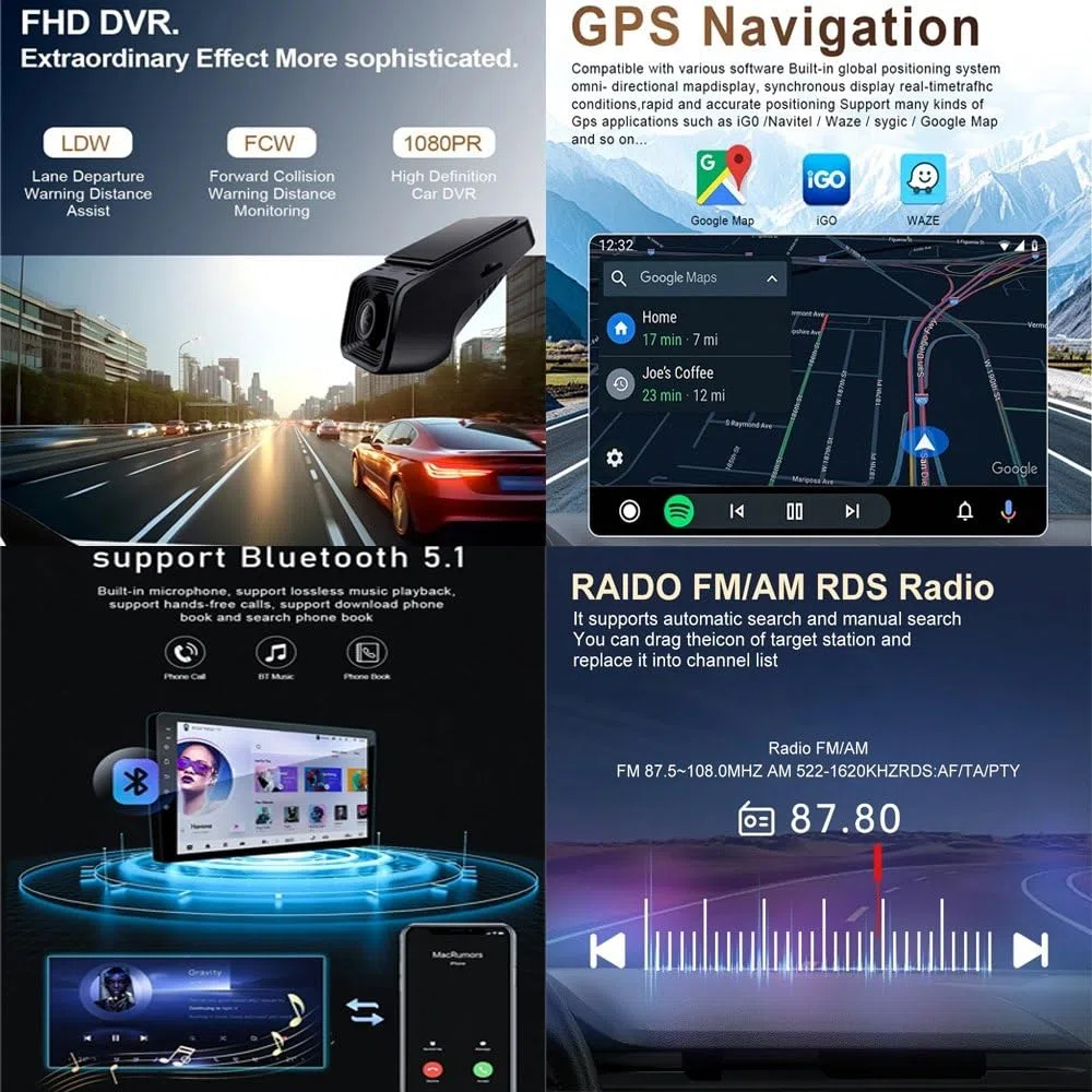 Autoradio Gps Navigation 2 Din per Isuzu DMAX D-MAX Chevrolet S10 2012-2018 Wireless Carplay Android Auto Stereo Auto Bluetooth Ips con Pantalla Táctil con Gps, 4 Nucleo 4G+64G