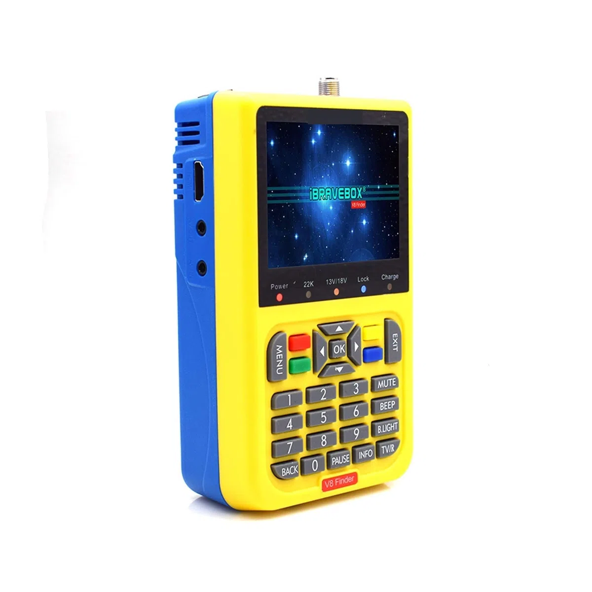 Cercatore di satelliti, V8 Finder Satellite Antenna TV Rilevatore di segnale esterno Ricevitore DVB-S2 Misuratore digitale Regola parabola satellitare