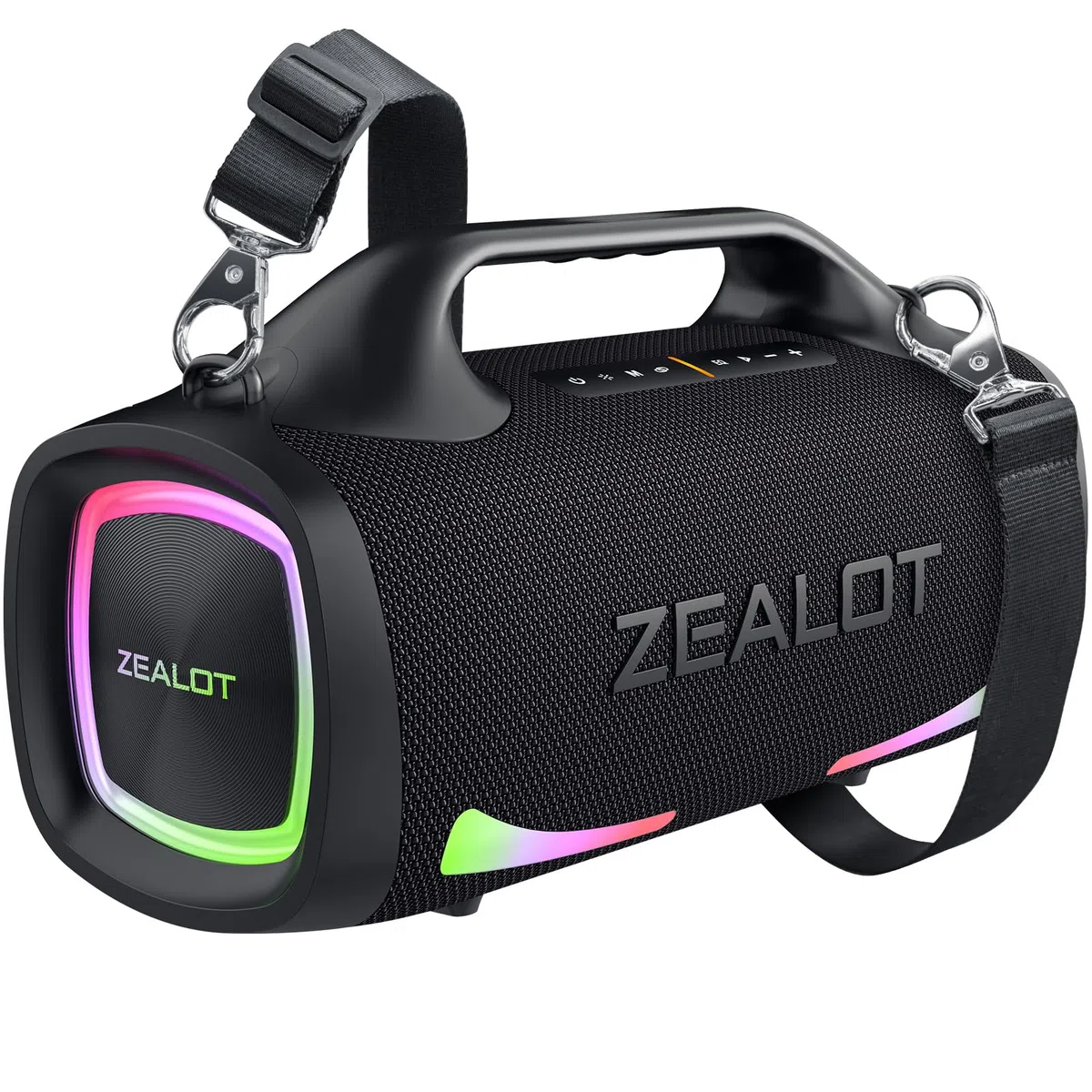 ZEALOT Cassa Bluetooth,100W Altoparlante Wireless,Bluetooth 5.3,Luce LED,USB-C,Impermeabile IPX6,supporto Micro SD,USB,AUX,per il campeggio,la spiaggia e le feste