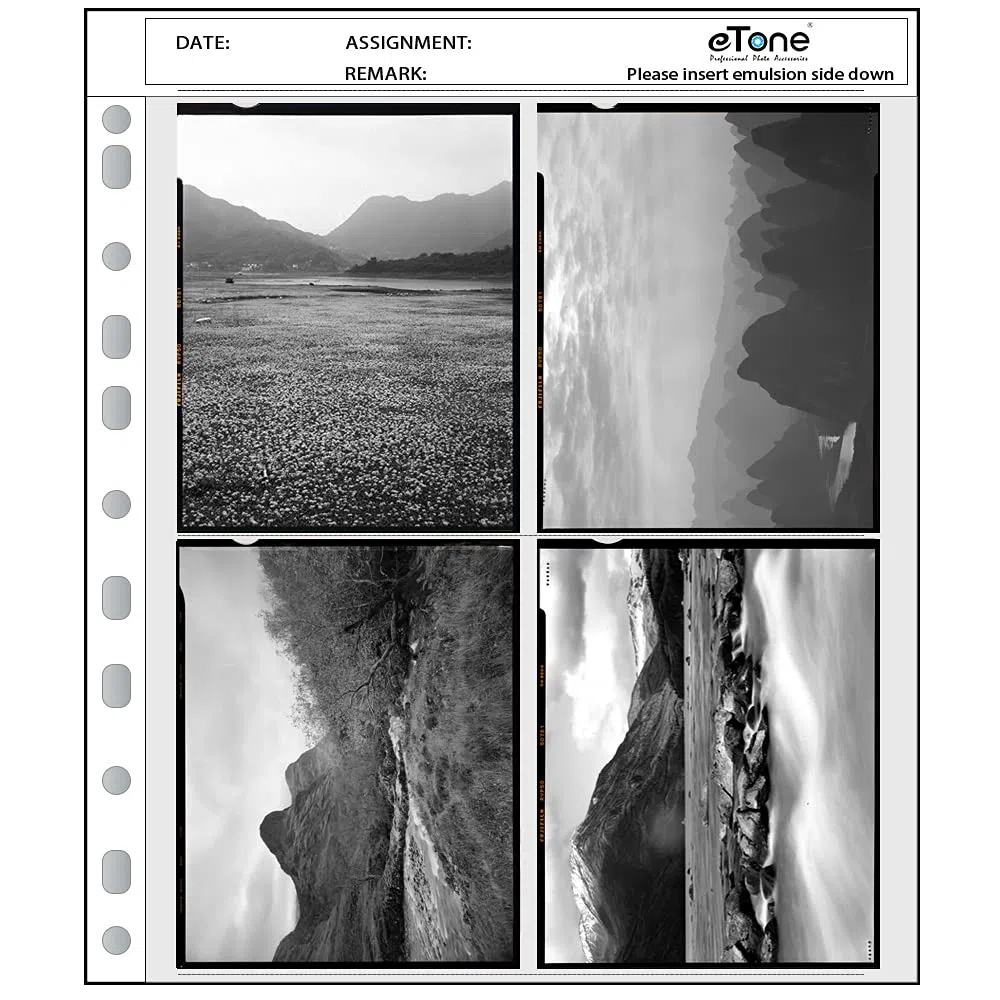 eTone 50 fogli per archiviazione, 10 x 12 cm, per conservare pagine negative (50 x 45)