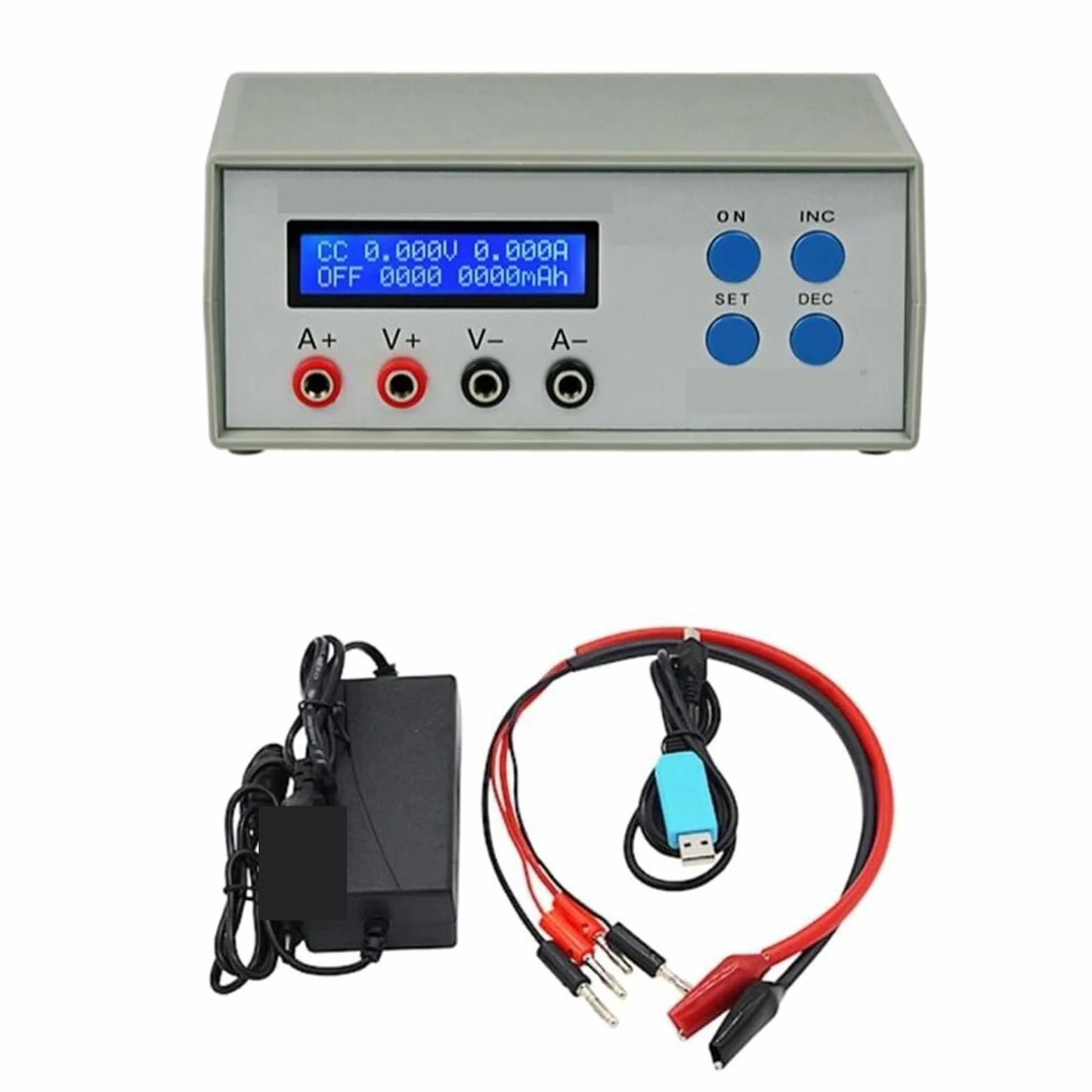 Tester Batterie, EBC-A05+ Caricabatterie for tester di carico elettronico for prestazioni di potenza della capacità della batteria for computer con batteria portatile Uscita 5V,Tester Pile