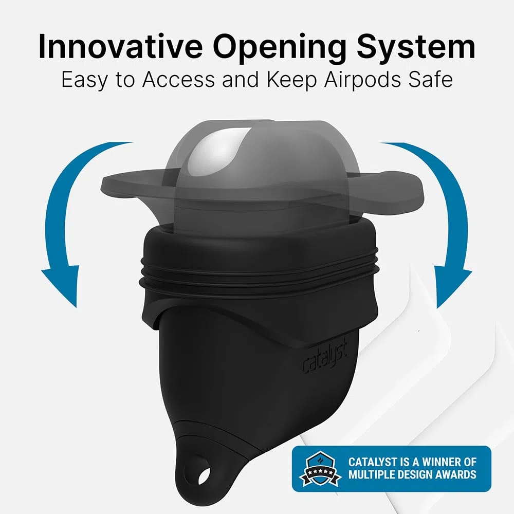Catalyst - Cover Impermeabile e Antiurto di Protezione Totale per AirPods - Custodia in Nero