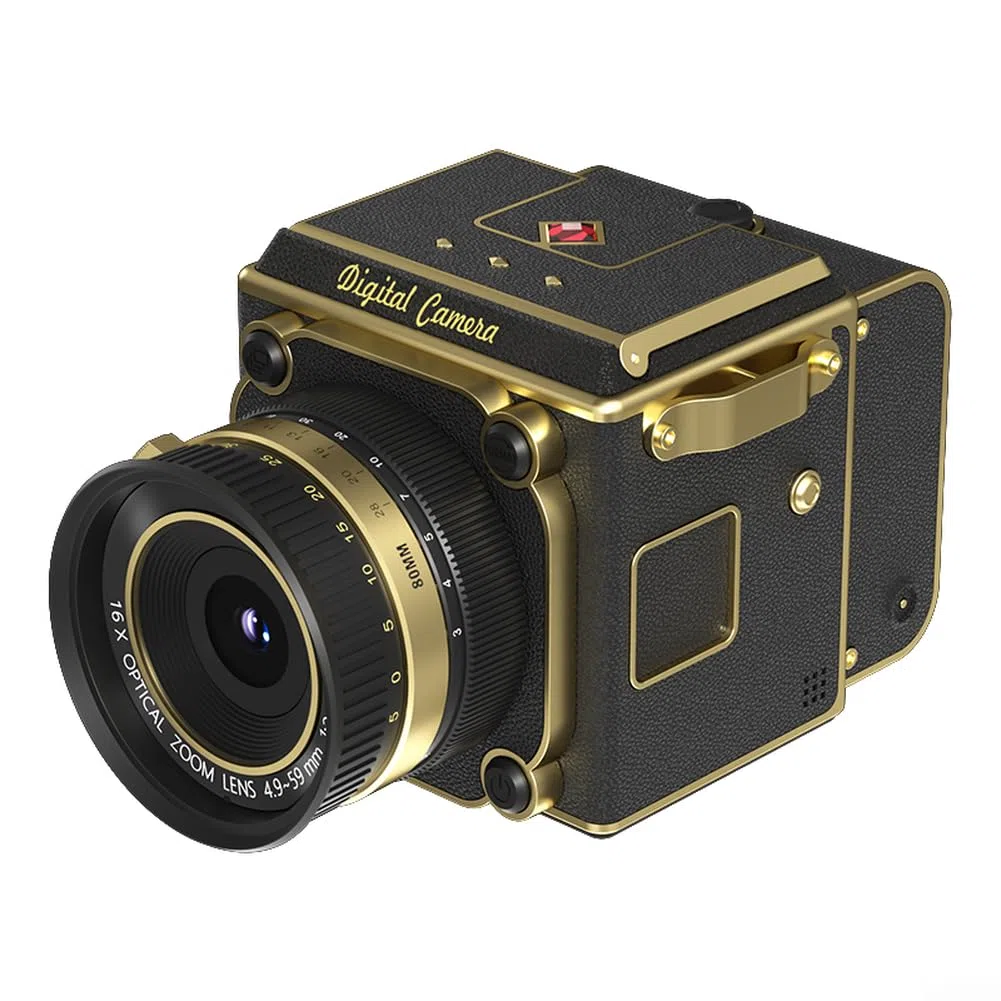 Fotocamera digitale vintage retrò 64 MP 4K FHD Videocamera, mini fotocamera per tutte le età, alloggiamento Abs, compatibile con scheda SD, per vlogging e fotografia quotidiana, compatta e leggera