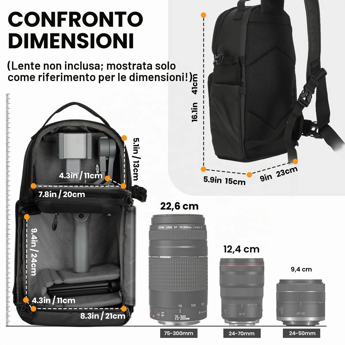 TARION Borsa Fotografica Fotocamera Monospalla: Borsa Macchina Fotografica Impermeabile Zaino Fotografico tracolla per fotocamera Compatibile con Fotocamera DSLR SLR Treppiede