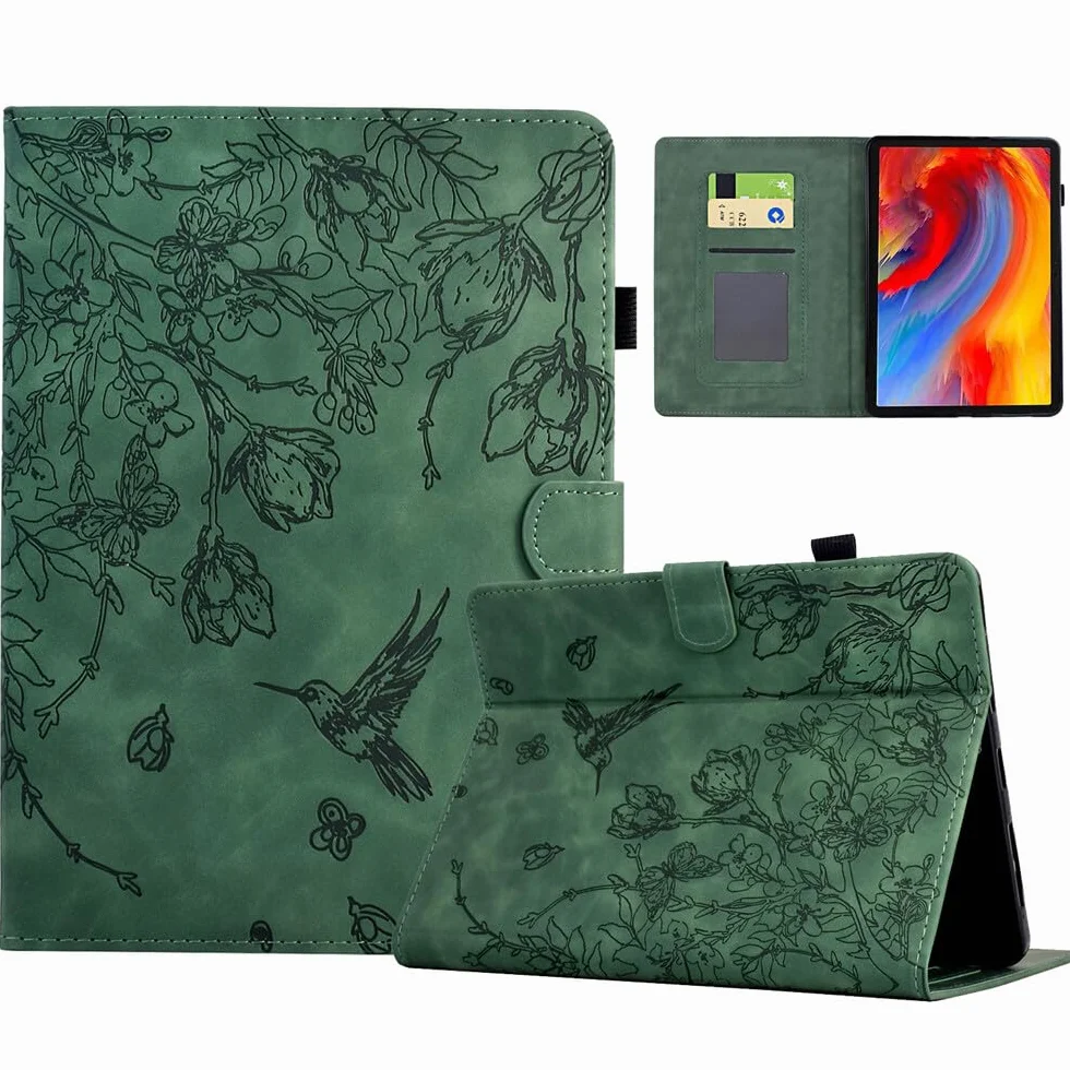 Generic Compatibile per Kindle Paperwhite 1st Generation (2012) E Reader (Colore: Verde Scuro) Custodia a portafoglio in pelle Flip Back Pattern Case