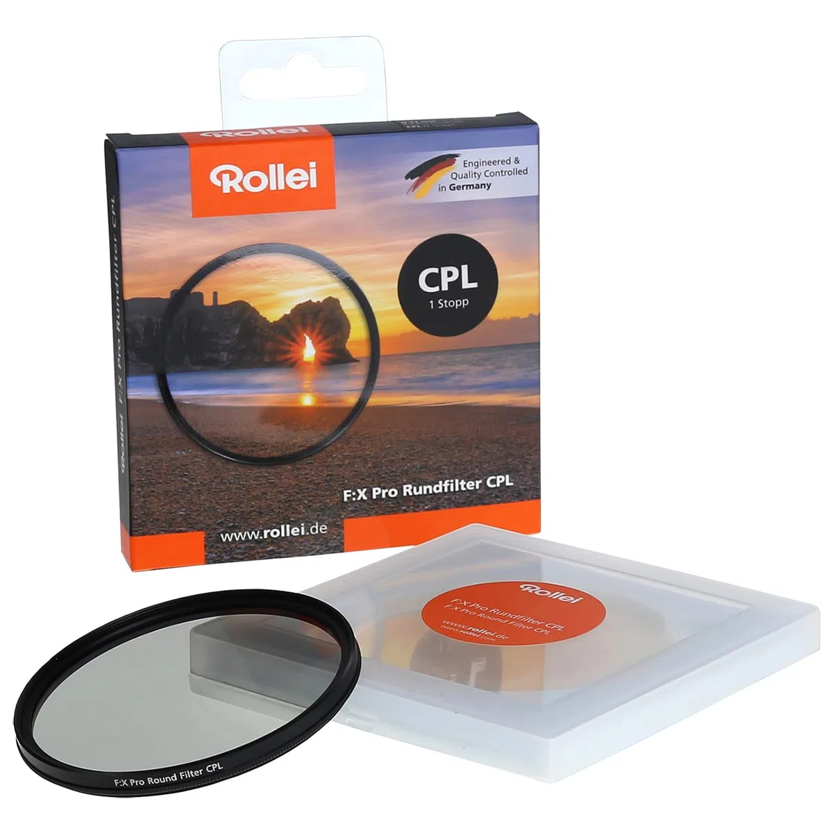 Rollei Extremium Round Filter CPL 58 mm (1 Stop) - Filtro Polarizzatore con Anello in Titanio, Vetro Gorilla con Rivestimento Speciale - 58 mm