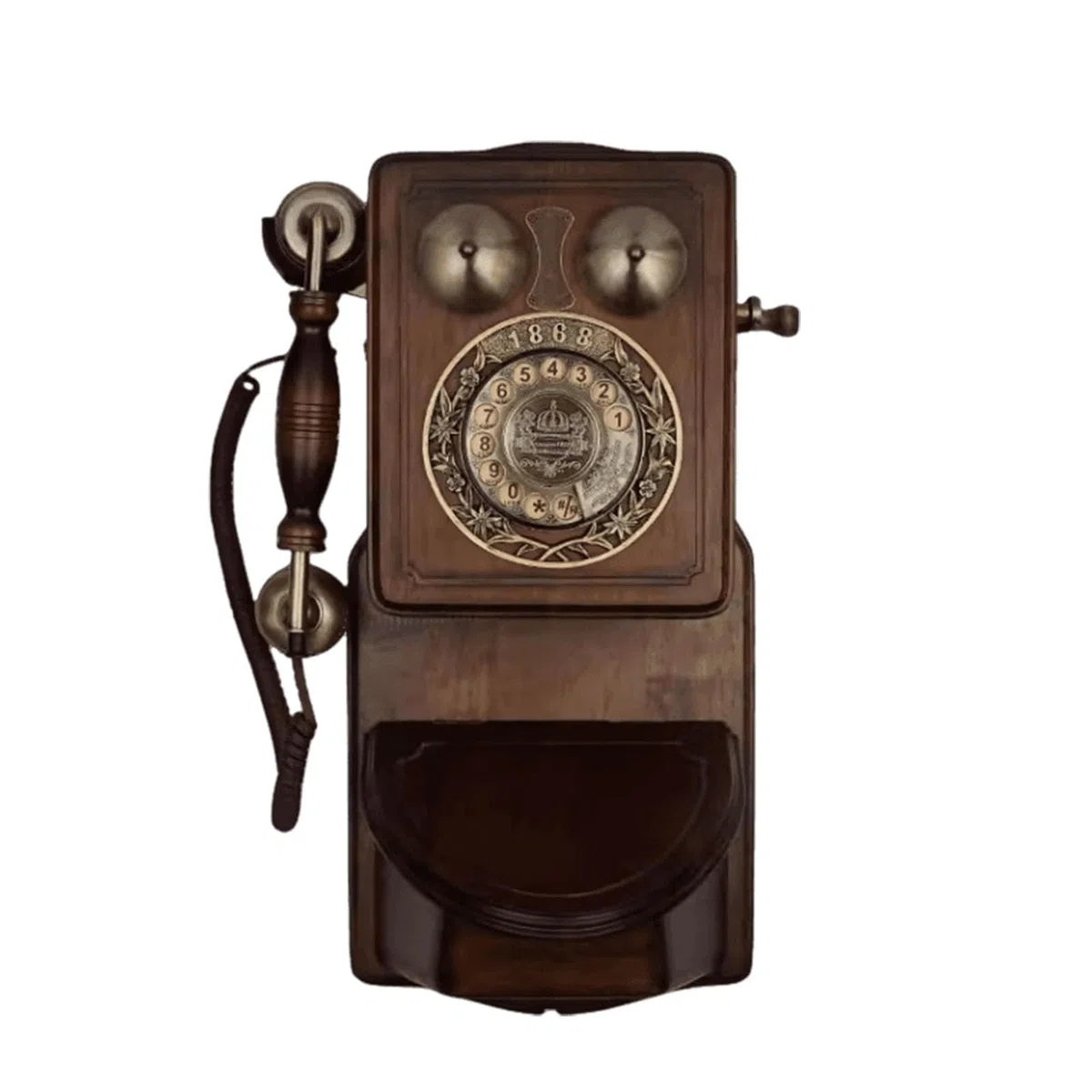 Telefono Fisso retrò, Telefono Fisso Vintage degli Anni '80 con Funzione di ricomposizione, Telefoni con Filo con quadrante rotativo e suoneria Meccanica