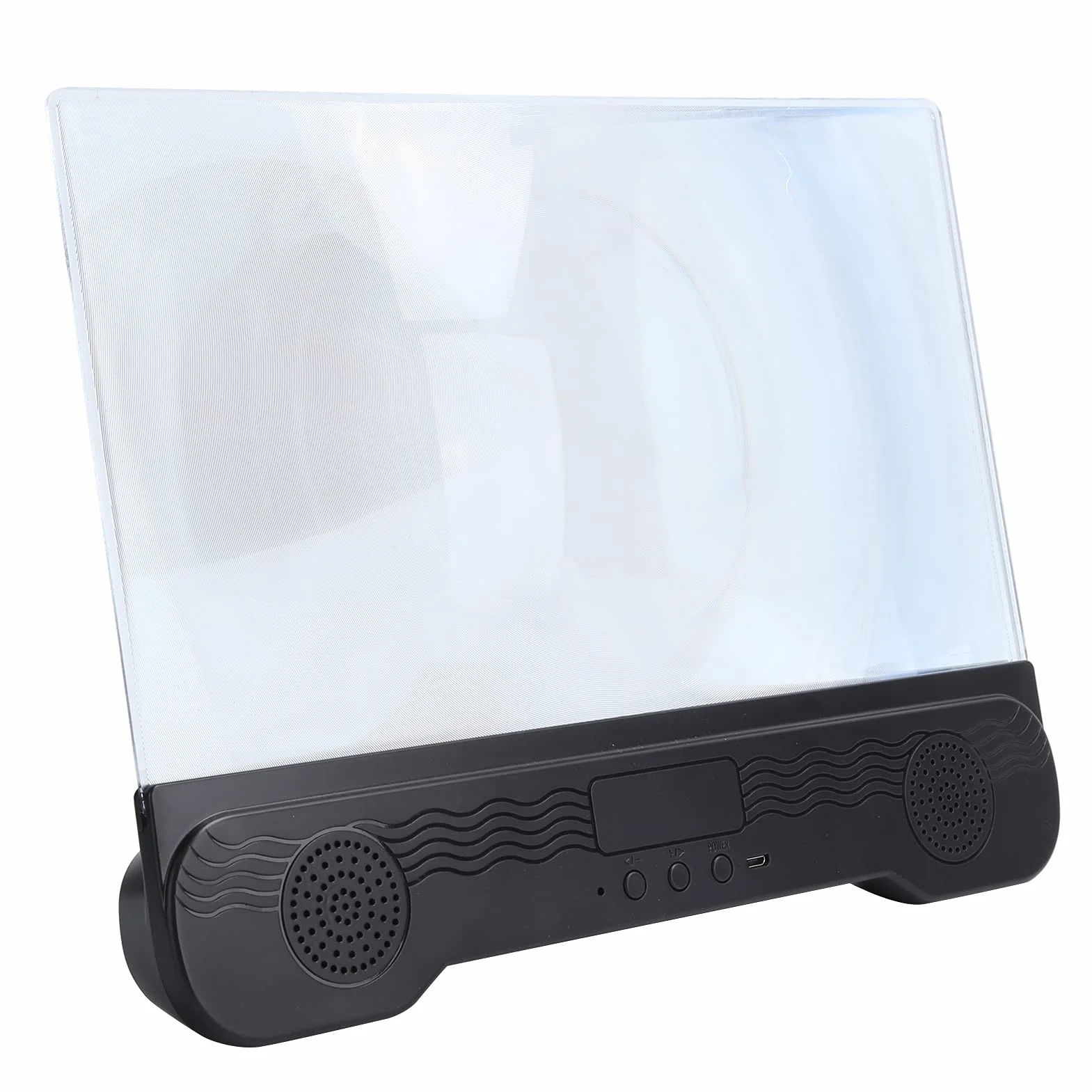 Lente d'ingrandimento per schermo da 35,6 cm con altoparlante Bluetooth, espansore schermo lente d'ingrandimento 3D per cellulare, film, video e giochi