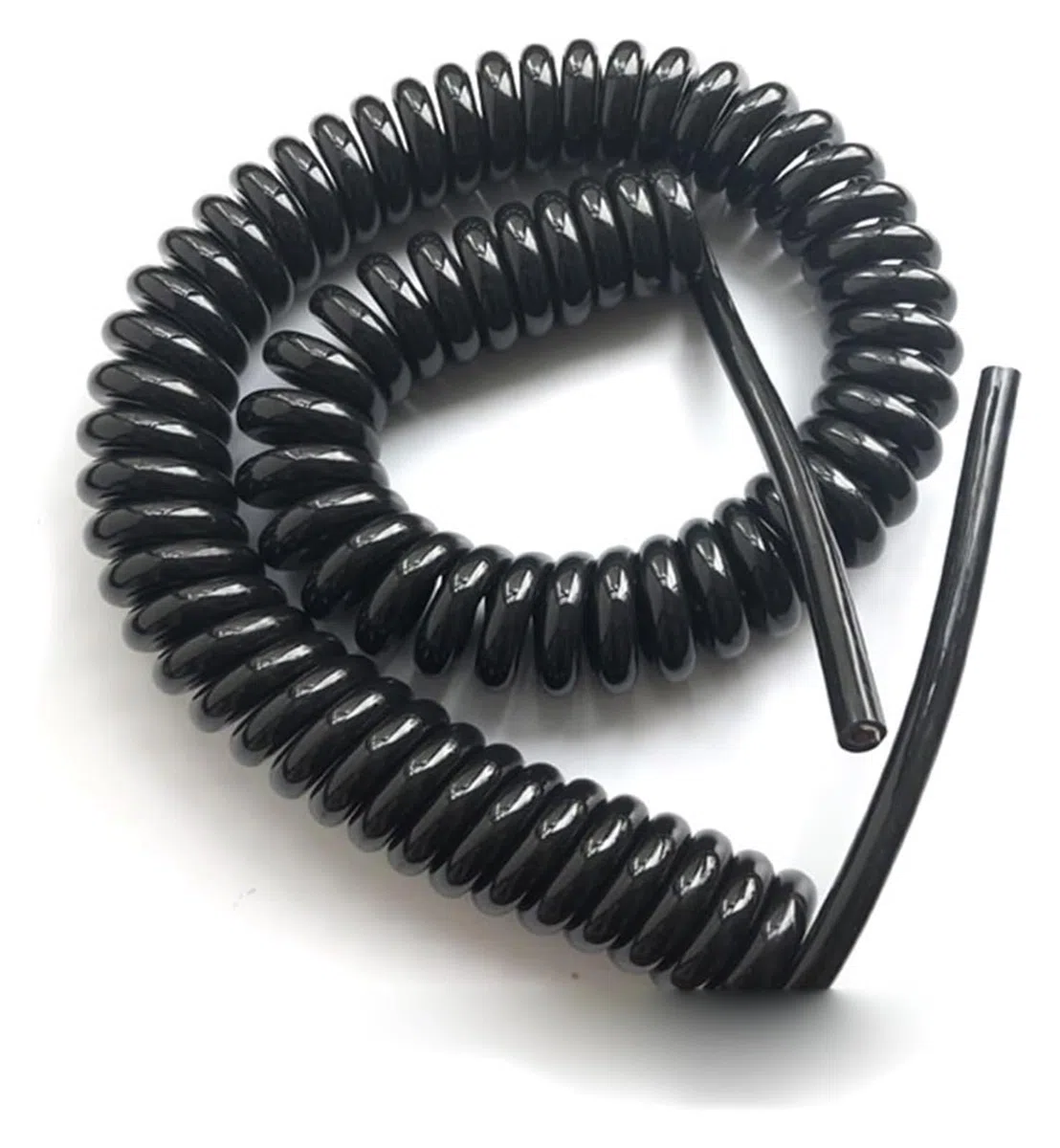 Cavo telefonico Cavo di Alimentazione Flessibile a Spirale, Cavo telescopico a Spirale a 12 conduttori, Cavo telescopico a Molla schermato 24AWG(17awg,Stretch 2 Meters)