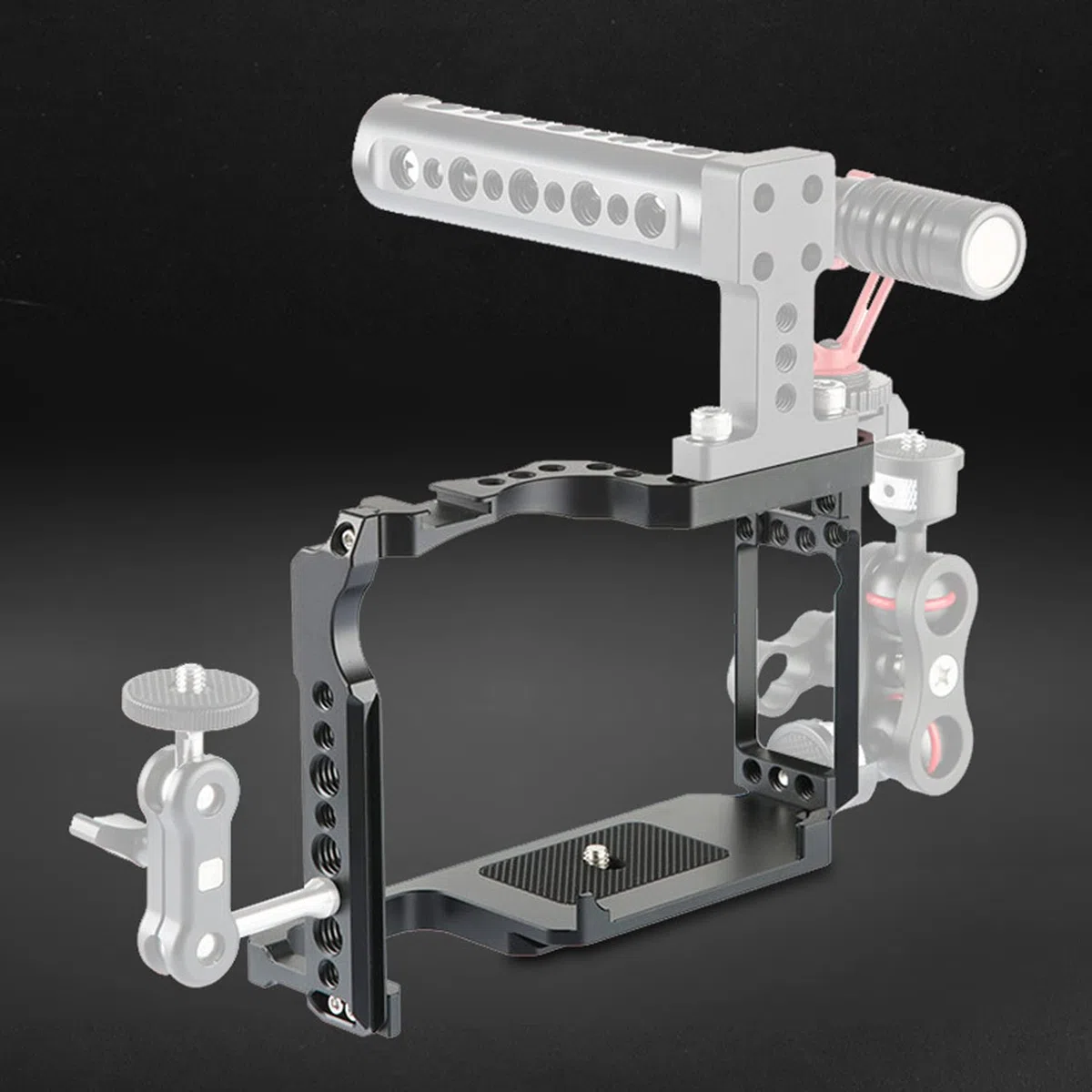 5DIV Gabbia per fotocamera Canon EOS 5D Mark II III IV 7D 6D DSLR custodia con doppio supporto a slitta fredda integrato per video Vlog Rig