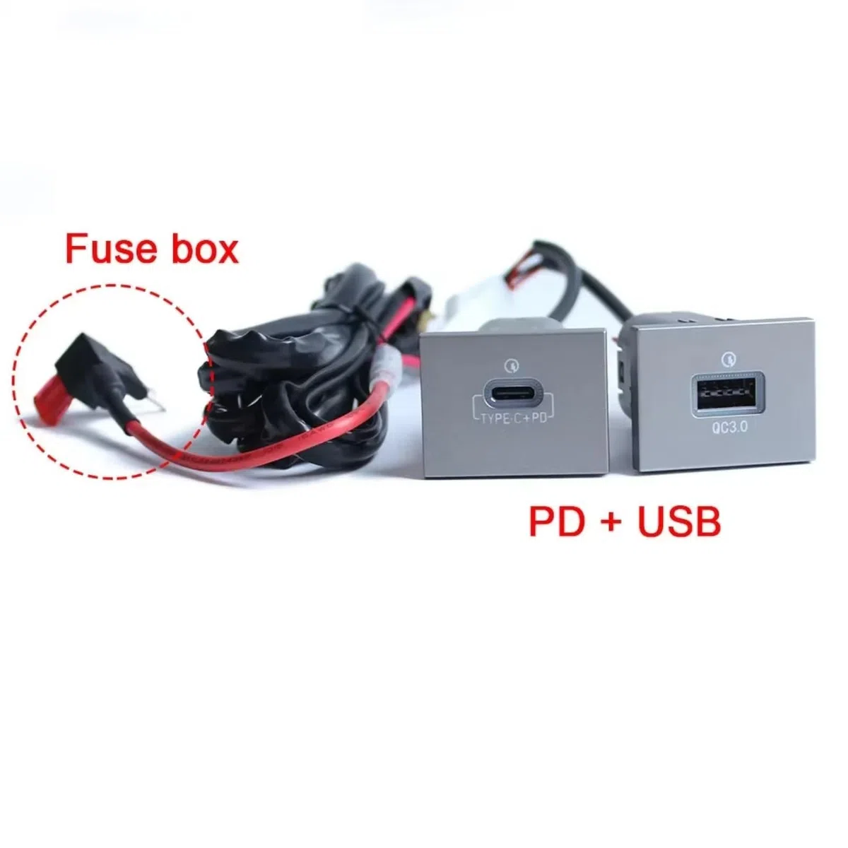 Adattatore Presa USB Console Centrale Porta USB Compatibile Con Ford Per Focus 2 Per Mk2 2009 2010 2011 12V 24V Auto Caricabatterie PD Ricarica Rapida QC3.0