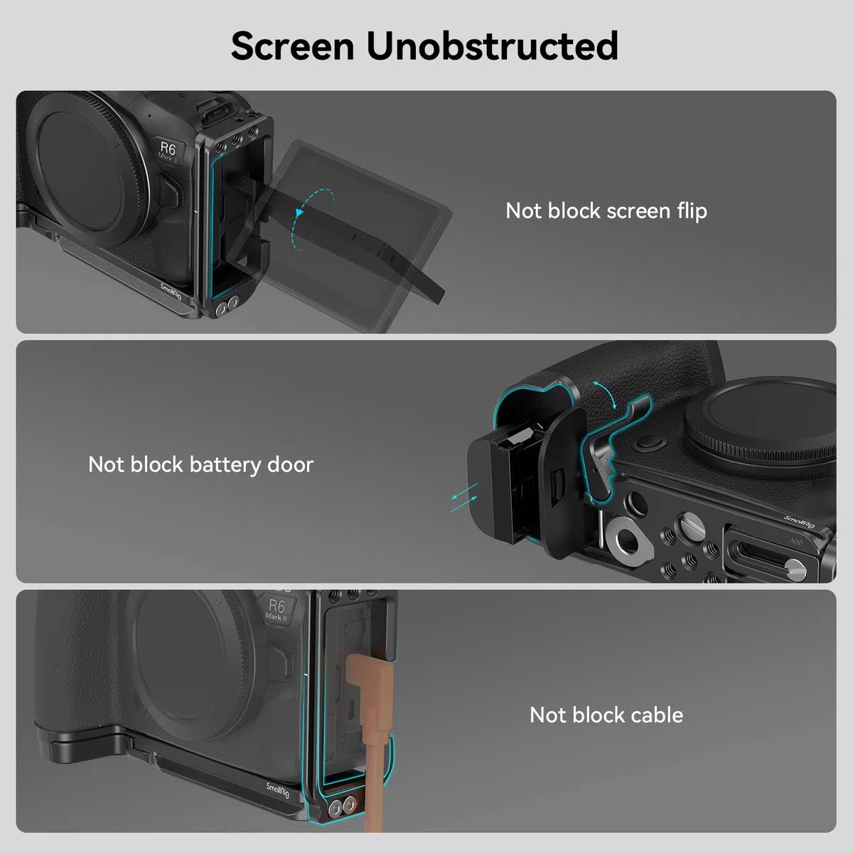 SMALLRIG L Bracket per Canon R6 Mark II / R5 / R5 C / R6-4160