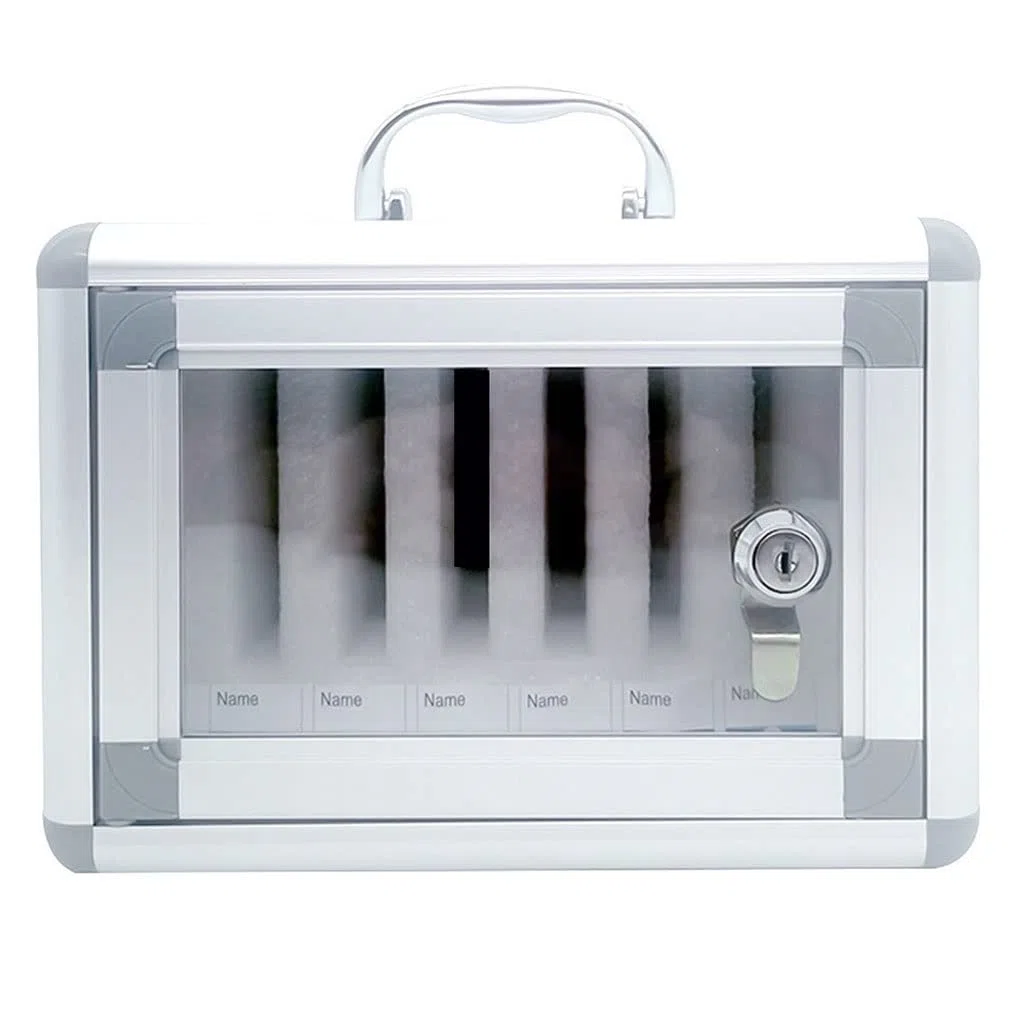 6/12/24/36/48/60 Slot da Parete per Cellulare, Porta Cellulare in Lega di Alluminio, Custodia per Cellulare, Supporto da Parete per scuole e aziende