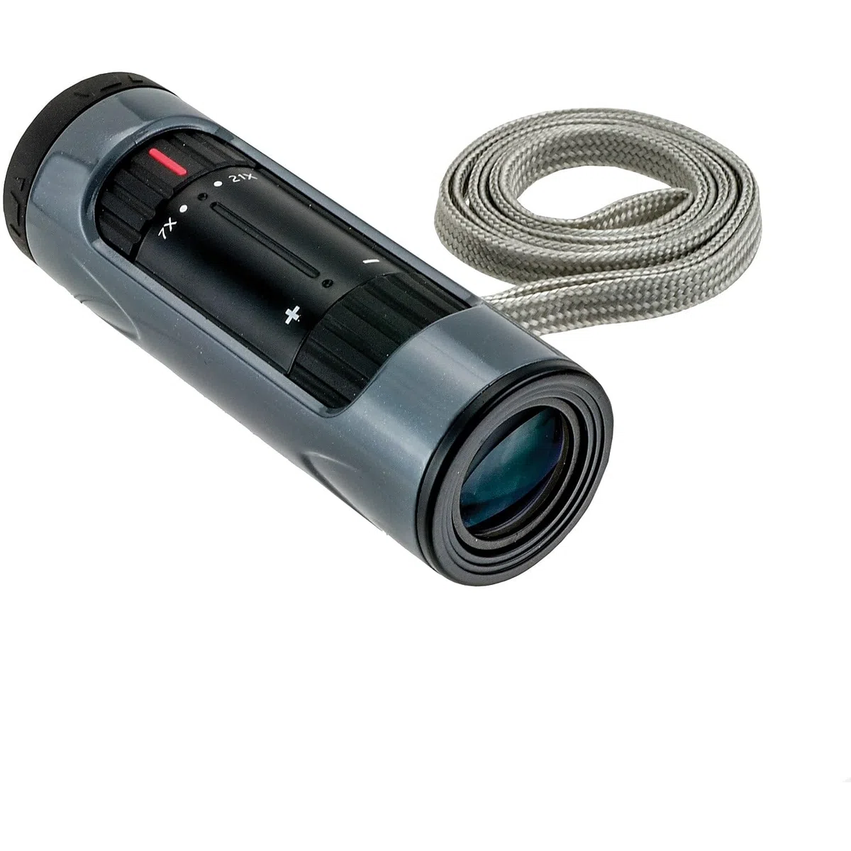Carson Monozoom Monoculare Zoom Unisex-Adulto 7-21x21mm Prismi BAK-4, Compatibile con Treppiede, per Bird Watching, Escursioni e Sport, Grigio (ZM-721)