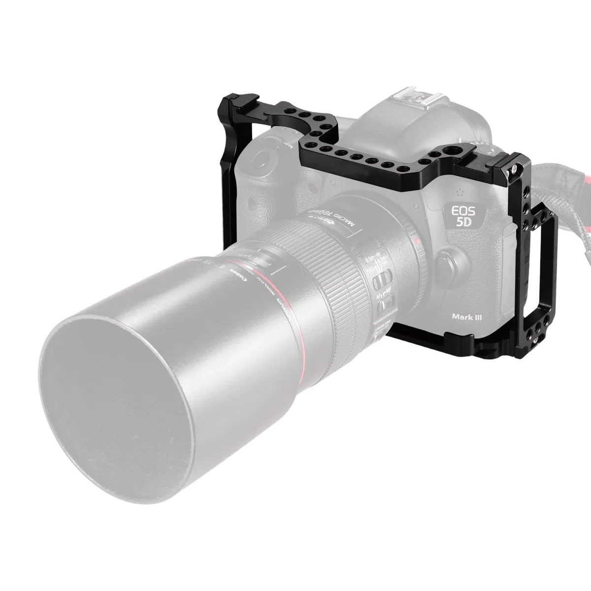 5DIV Gabbia per fotocamera Canon EOS 5D Mark II III IV 7D 6D DSLR custodia con doppio supporto a slitta fredda integrato per video Vlog Rig