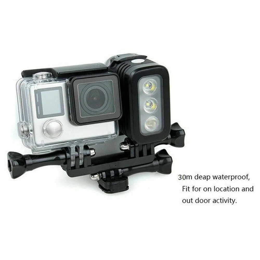 2023 30 M Impermeabile Diving HA CONDOTTO LA Lampada Flash di Nuoto Surf Nuoto Flash/Subacquea Luce Per GoPro 10 9 8 7 6 5 Parte Accessorio
