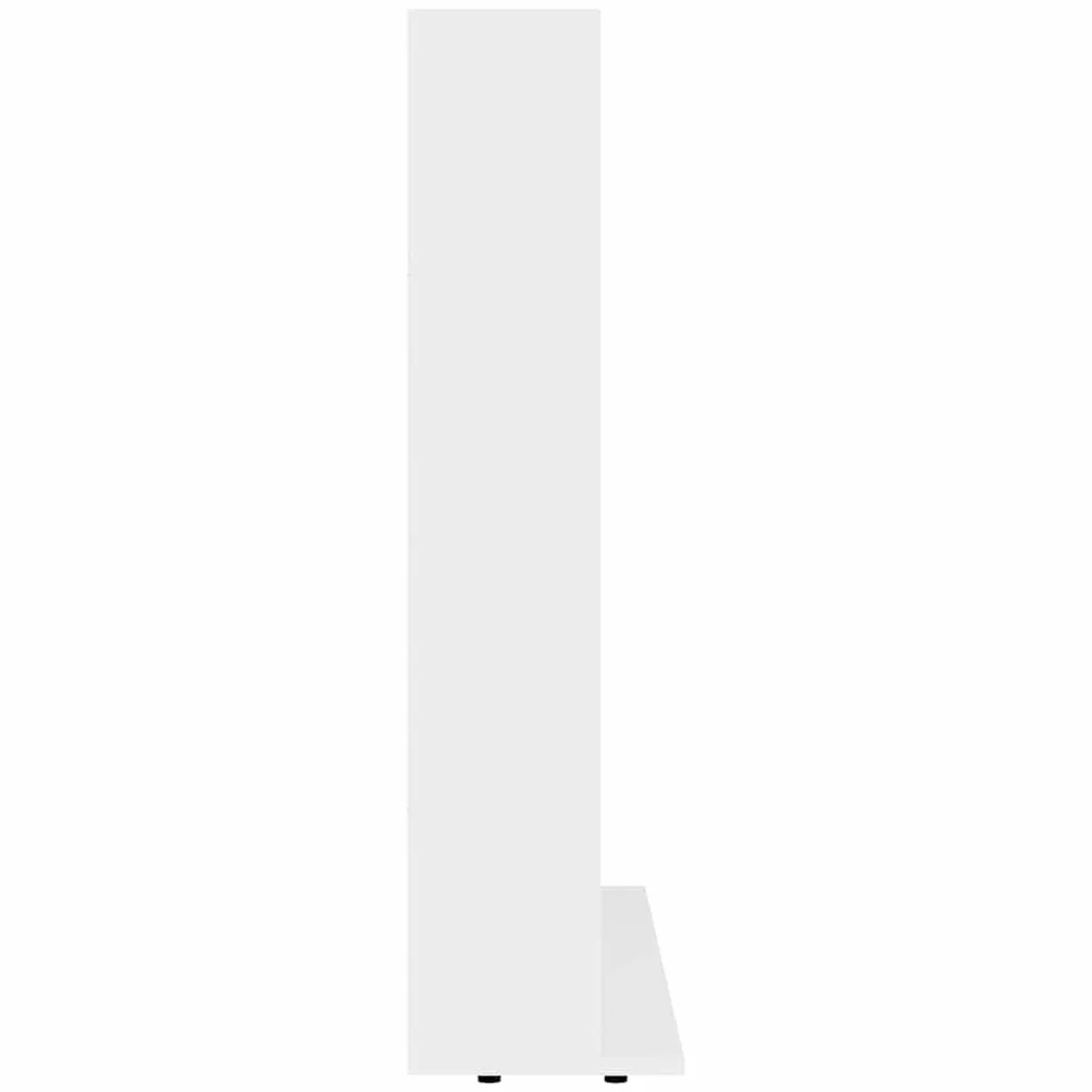 Scaffale per CD, in legno bianco, 100 x 23 x 89,5 cm, con 15 scomparti aperti, per soggiorno, camera da letto, ufficio, pratico contenitore multimediale per CD, DVD, accessori Hi-Fi