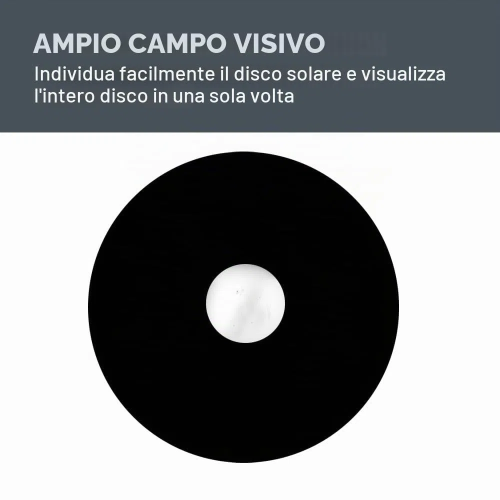 Celestron 71238 EclipSmart 10x42 Binocolo solare Porro - ISO 12312-2, impugnatura in gomma, ottica con rivestimento multiplo, vetro BK7, laccetto da collo e custodia morbida per il trasporto, nero