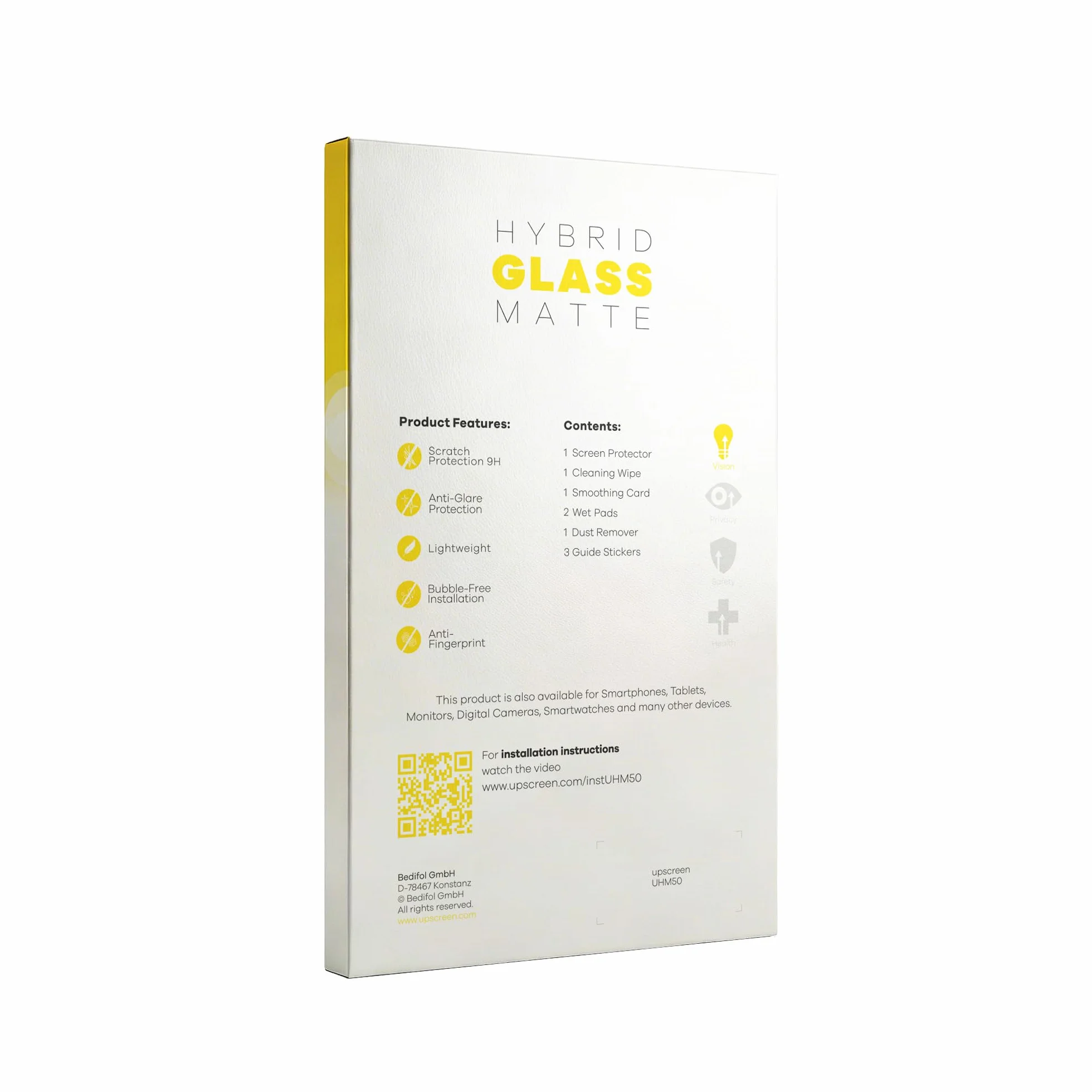 upscreen Pellicola Vetro per Lenovo LOQ 17i Gen 10 17" | , Opaca Protezione Schermo Made in Germany, Anti-Riflesso 9H Durezza Hybrid Glass Antigraffio