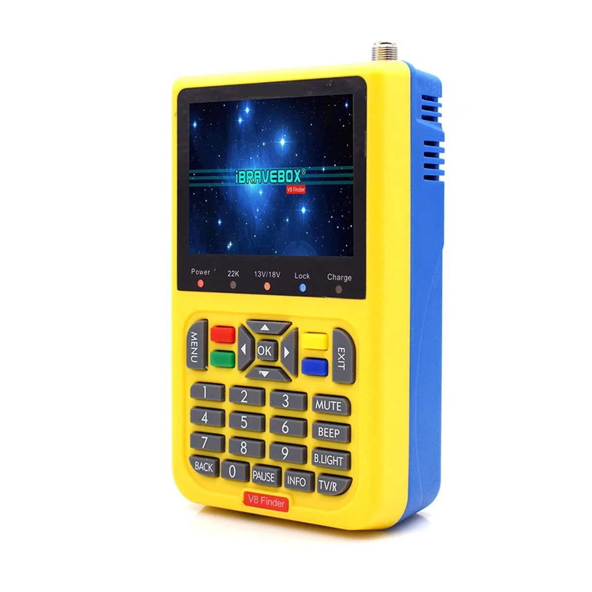 Cercatore di satelliti, V8 Finder Satellite Antenna TV Rilevatore di segnale esterno Ricevitore DVB-S2 Misuratore digitale Regola parabola satellitare