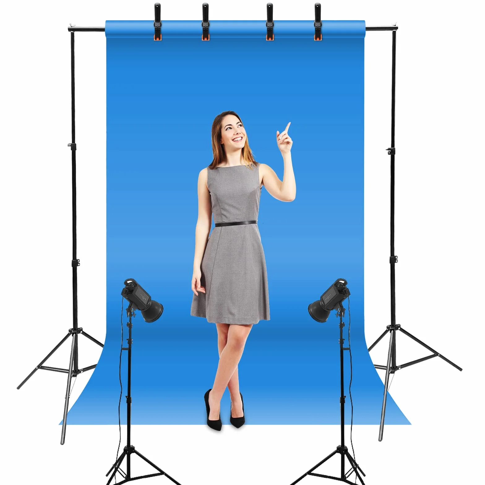 Relota Supporto Fotografico Regolabile 200cm x 300cm, Sistema Professioanle con 10 Morsetti a Molla per Studio, Live Streaming e Registrazione Video