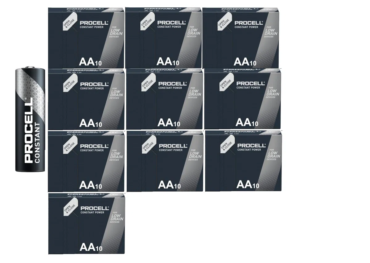 100X Stilo Duracell Procell AA (10 Blister Da 10 Batterie) 100 Pile