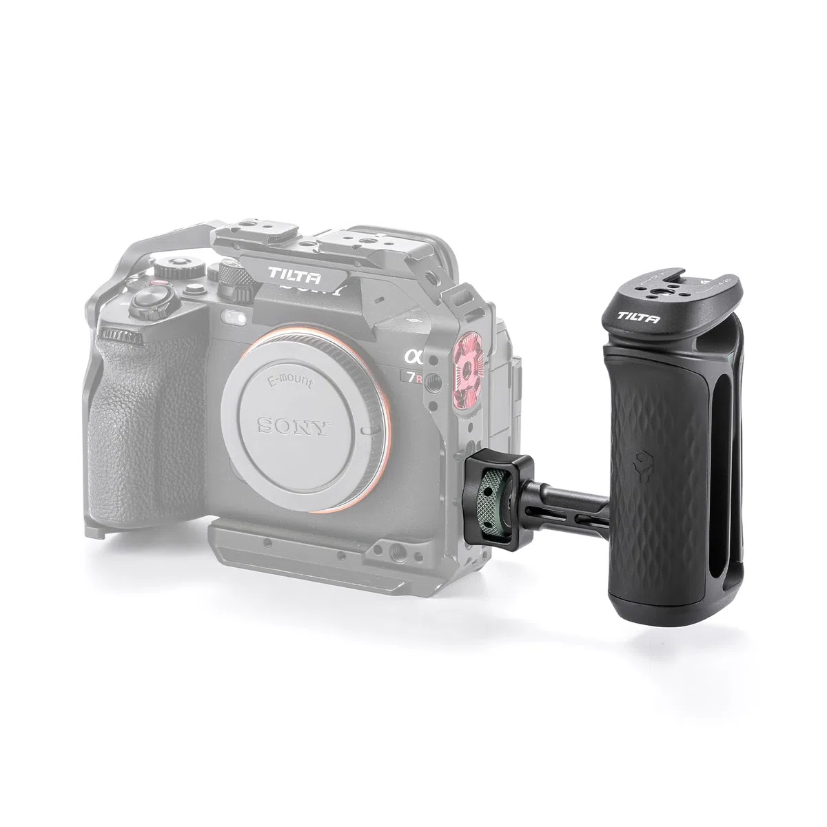 Tilta Xeno Maniglia laterale 1/4″-20 con perni di posizionamento, impugnatura laterale ergonomica per DSLR/Mirorrless fotocamera Rigs e monitor Rigs - Nero TA-XSH1-B