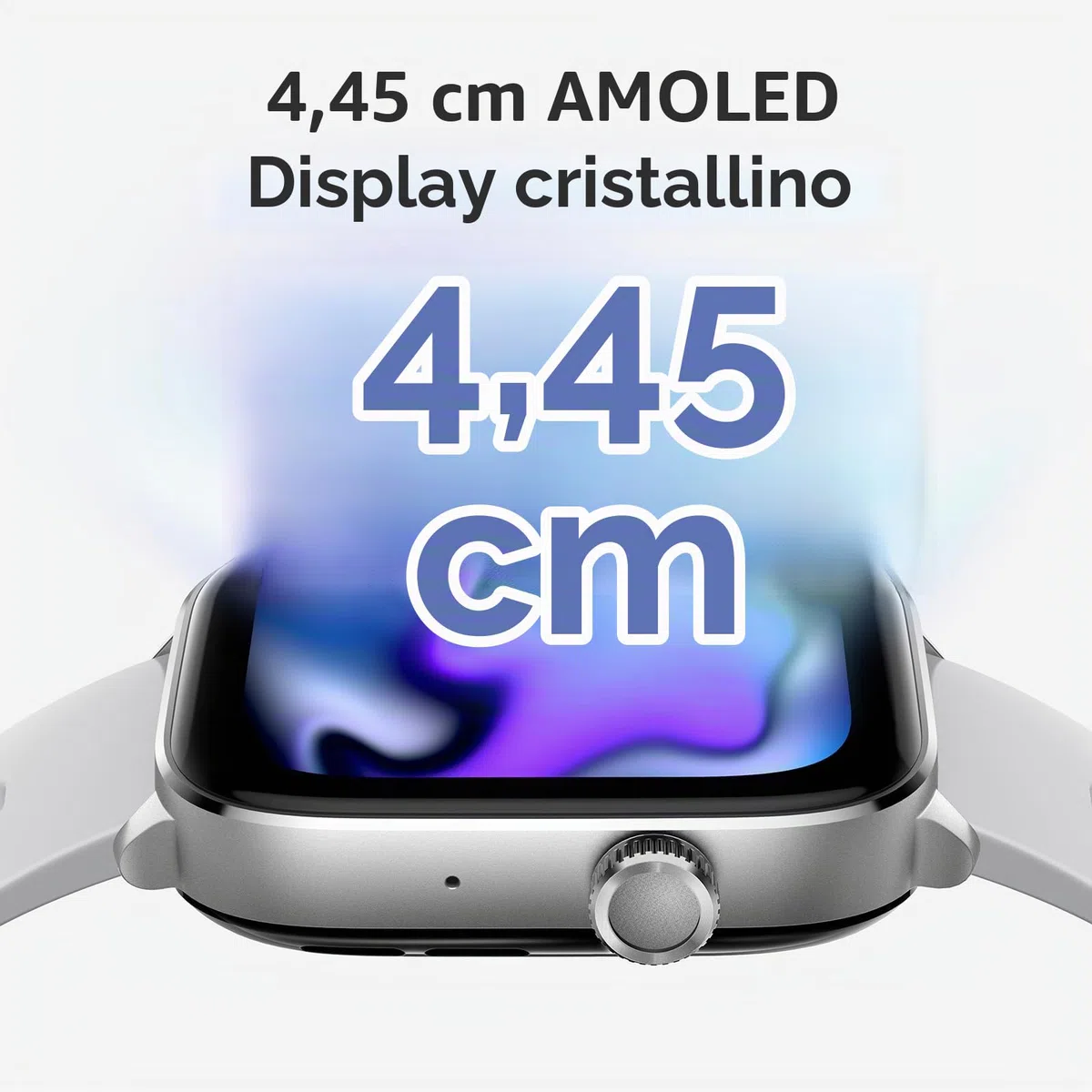 Mibro Fit Smartwatch Donna Uomo, 27,9g ultraleggero, Assistente Vocale, 1.75" AMOLED Orologio Intelligente Fitness con Chiamate Bluetooth, 150 Modalità Sportive, Calcolatori per Android iOS, Argento