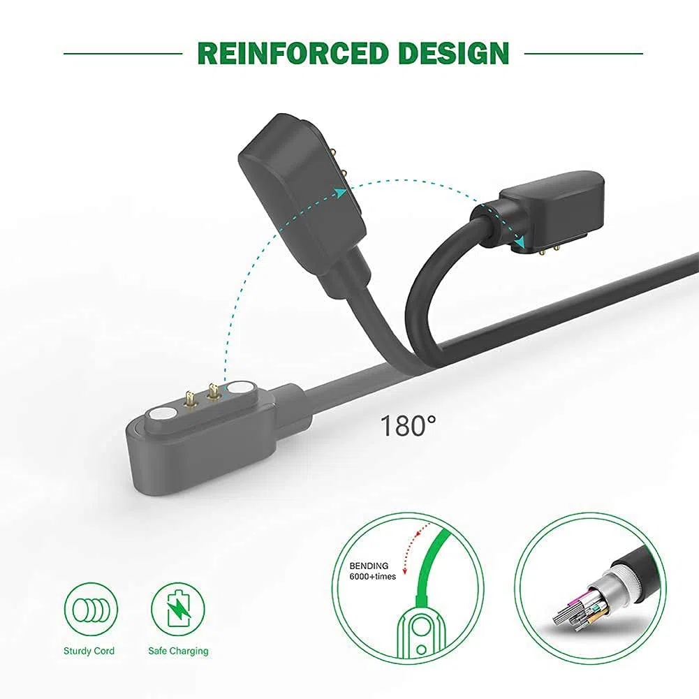 E ECSEM Caricatore per smart watch compatibile con HaSaKei G53, cavo di ricarica USB magnetico di ricambio per orologio HaSaKei G53 (misura unica)