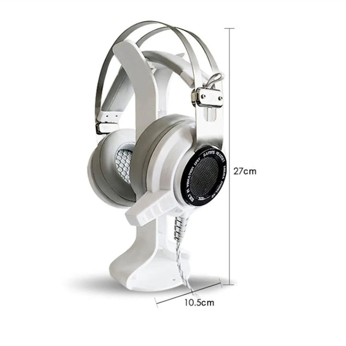 porta-cuffie, Supporto for auricolari in alluminio, supporto for cuffie(White)