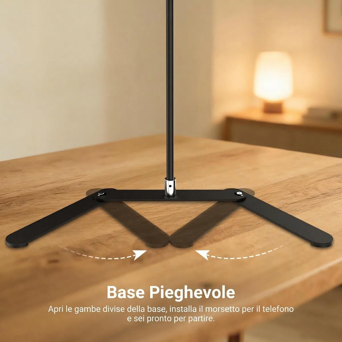 NEEWER Supporto Treppiede Telefono Overhead con Braccio Articolato con Doppia Testa Sferica, Porta Cellulare da Tavolo con Base Pieghevole per Pianoforte Cucina Disegno Schizzi Streaming Live, DS026