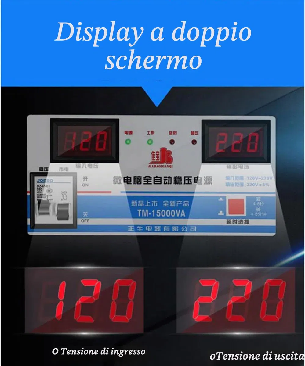 Regolatore di Tensione Automatico 220v 15000/6800va Stabilizzatore di Alimentazione Stabilizzatore Stabilizzatore Ultra Basso per Uso Domestico Stabilizzatore (6800)