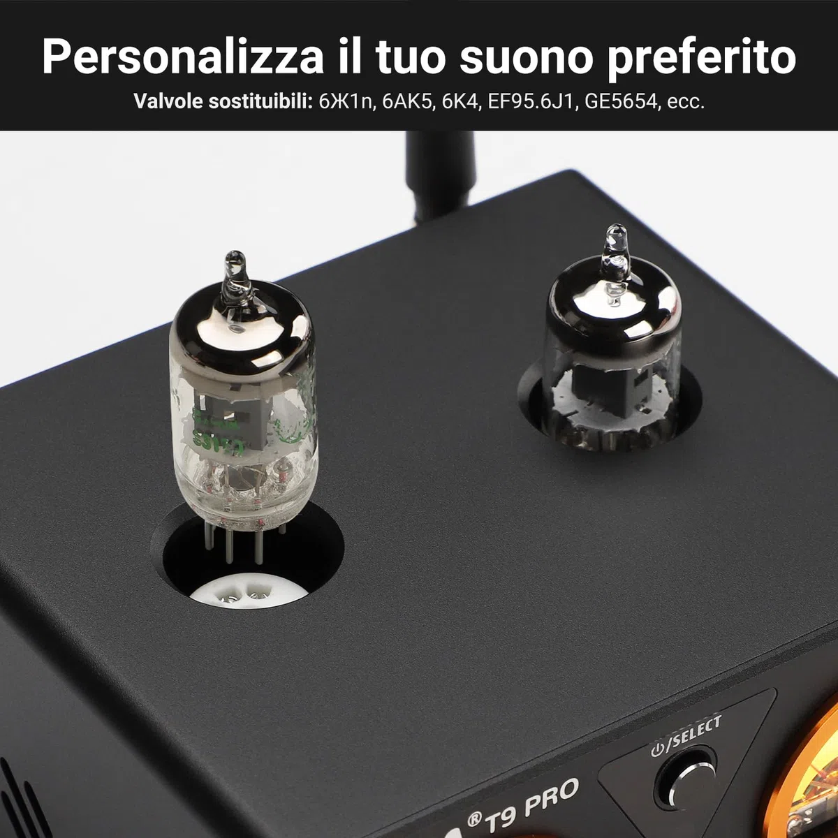 AIYIMA T9PRO JAN5725 Amplificatore a valvole 100Wx2 TPA3250 Stereo USB DAC Amp QCC3040 Bluetooth aptxHD COAX/OPT Amplificatori digitali Hi-Fi per audio domestico con VU Meter (alimentatore 32V)