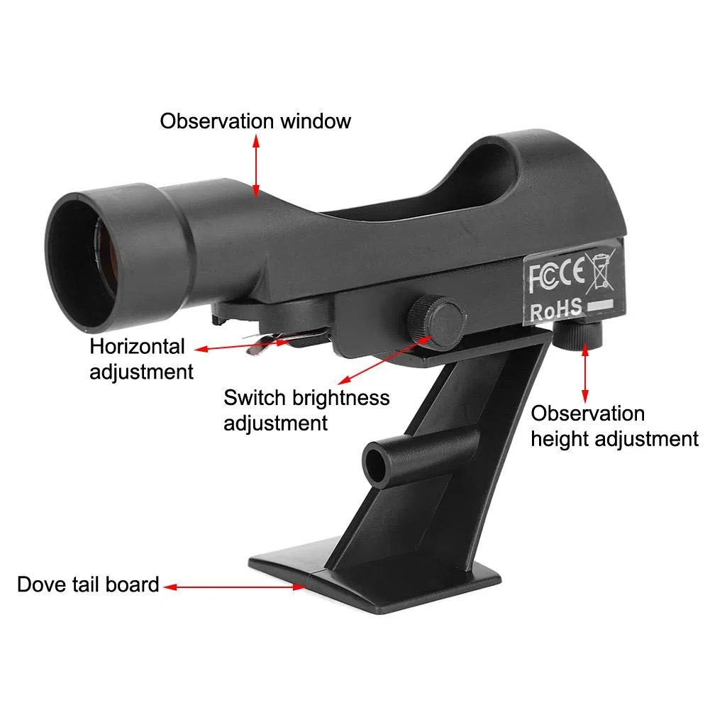 Cercatori - Cercatore Telescopio - Mirino A Punto Rosso Pistola Mirino Per Telescopio Mirino Star Finder Per Telescopio Astronomico 80Eq 80/90Dx Se