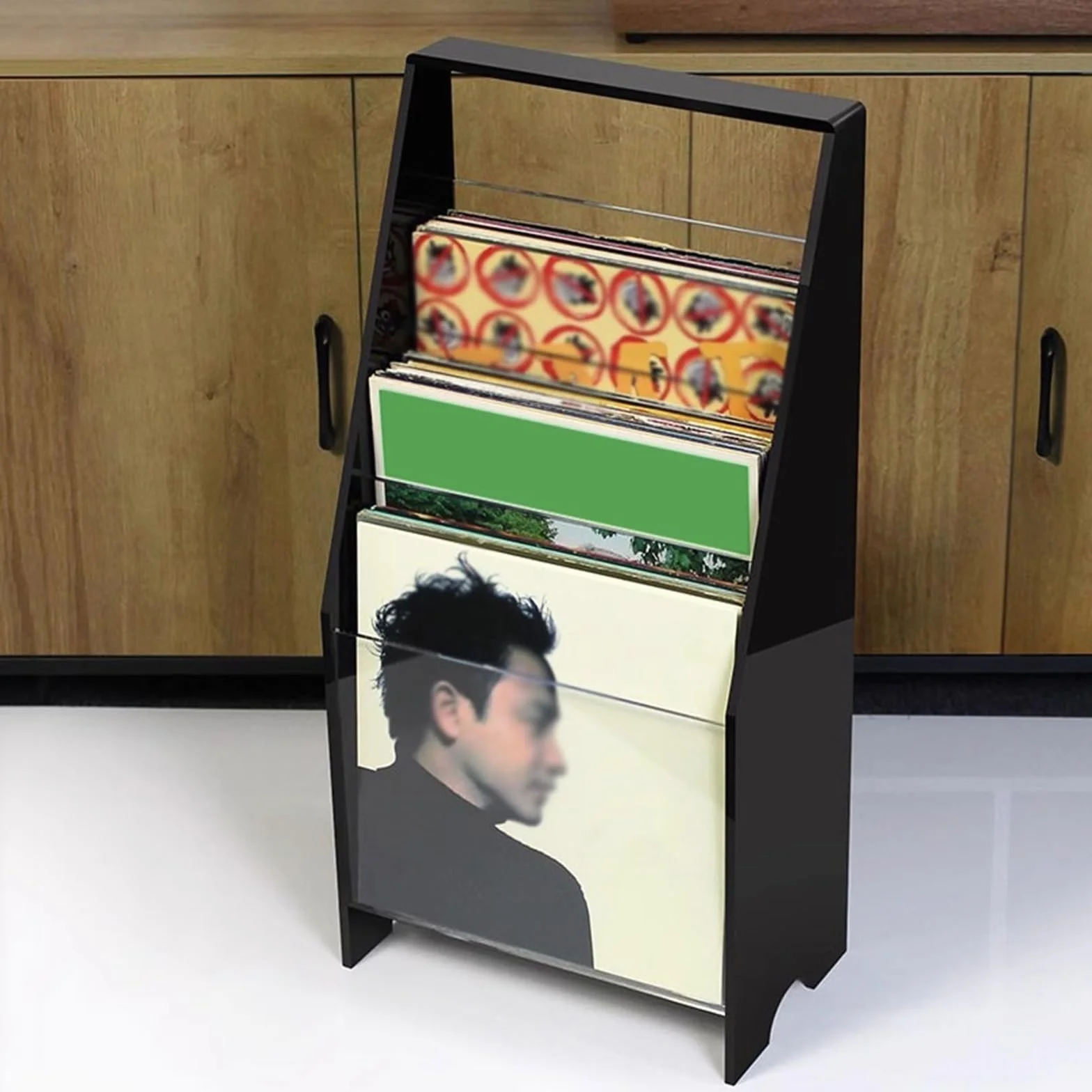 Ufficio Riviste for CD porta dischi in vinile acrilico a gradini Scaffale porta dischi