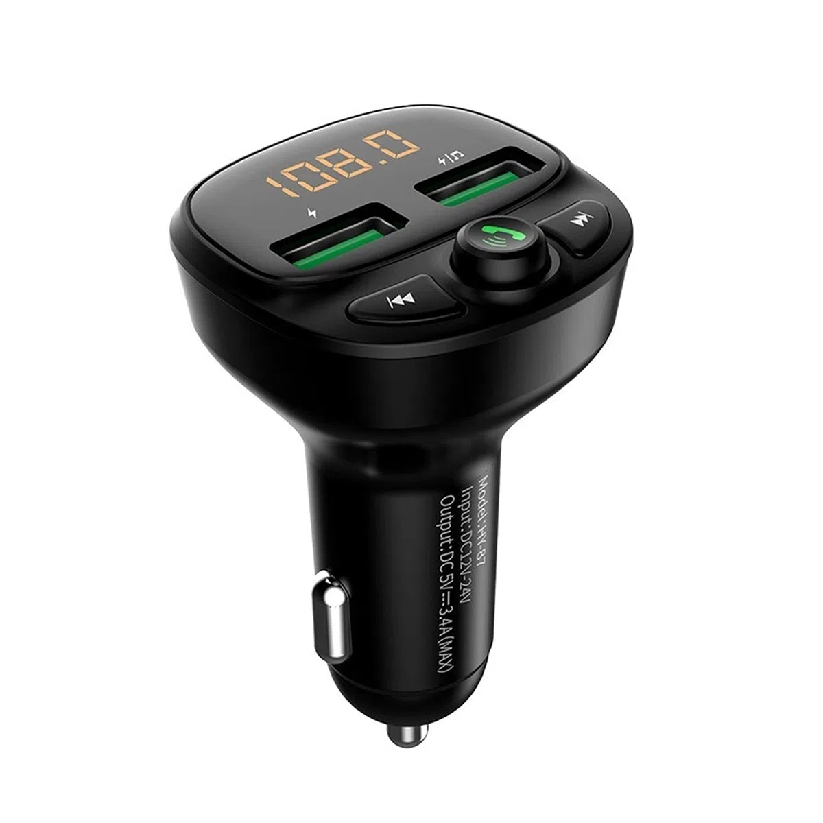 Adattatore Audio Bluetooth. USB Caricabatteria da Auto for Telefono Bluetooth Wireless FM. Trasmettitore MP3. Player Dual. USB Caricabatterie TF. Kit for Auto for la Musica