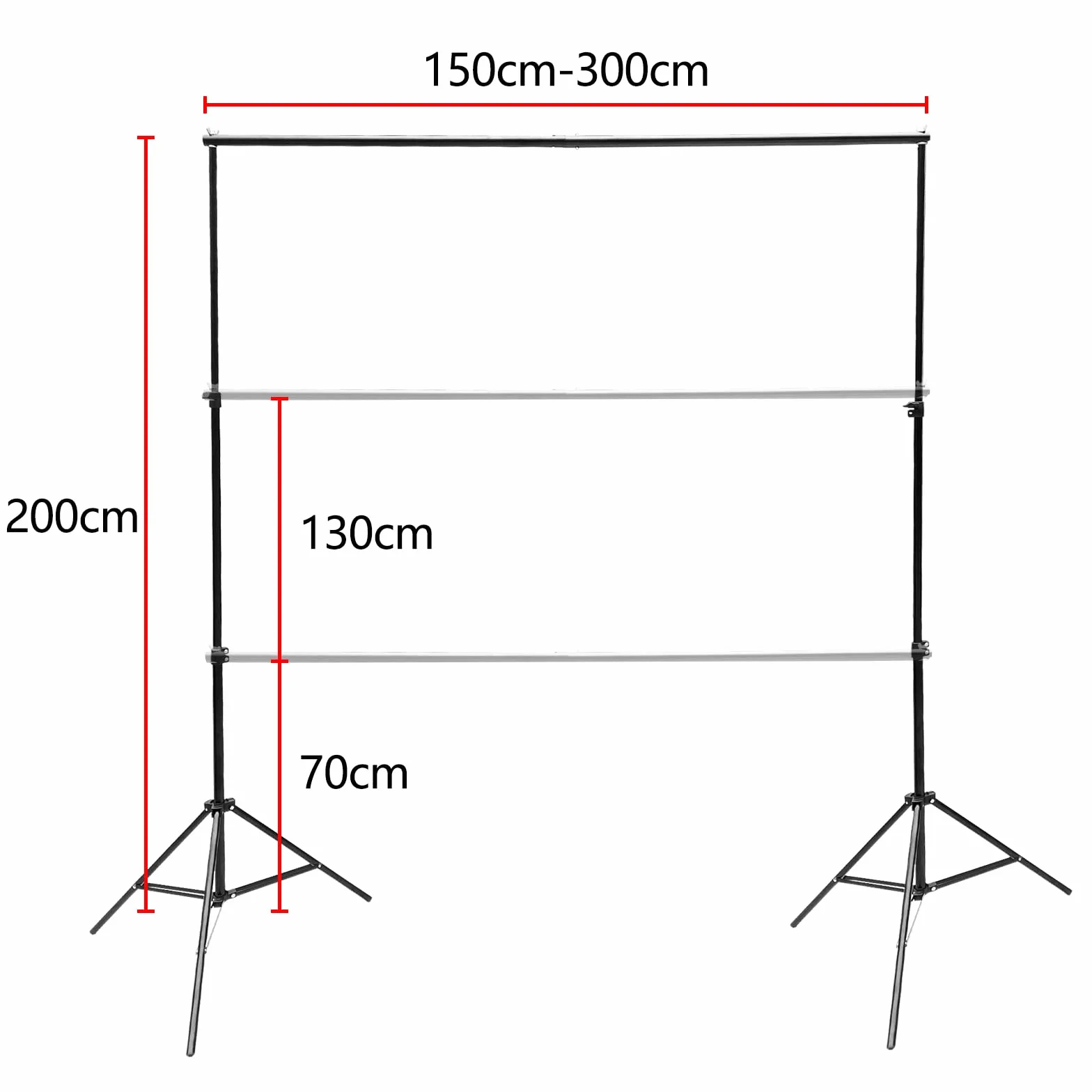 Relota Supporto Fotografico Regolabile 200cm x 300cm, Sistema Professioanle con 10 Morsetti a Molla per Studio, Live Streaming e Registrazione Video