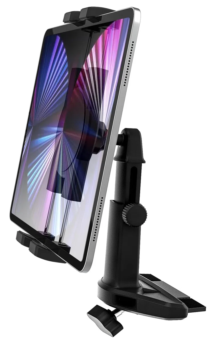Oilcan Supporto Tablet Auto Lettore CD, Porta Tablet Macchina CD Slot con Braccio Telescopico Upgrade, Supporto Auto Anteriore per iPad Pro Air Mini, Galaxy, iPhone 4-12,9" Telefono e Tablet