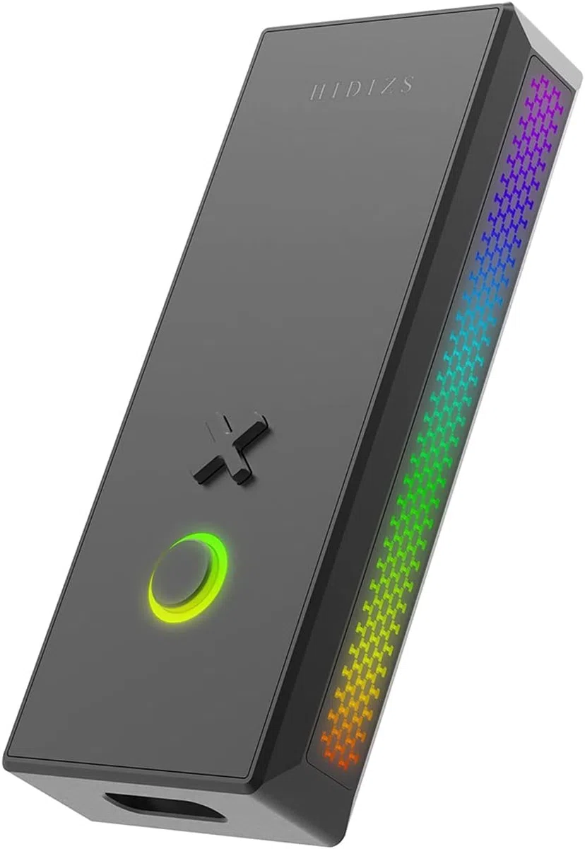 Hidizs - Amplificatore per cuffie S10 con dongle MQA bilanciato e bilanciato, MQA 16X, DSD256, amplificatore di decodifica audio portatile con luce LED RGB per Android, Windows, Mac OS, iPad OS, iOS